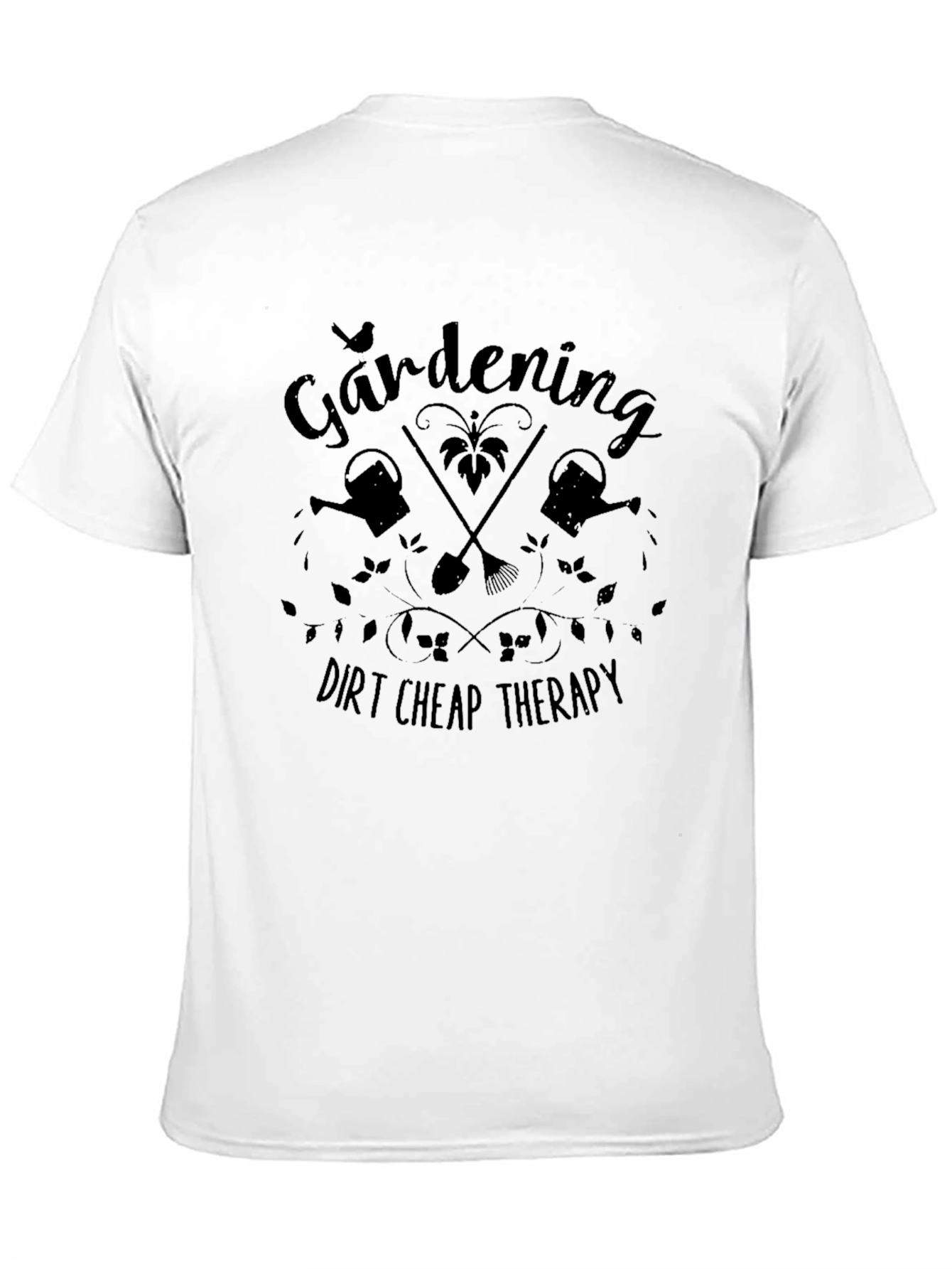 Gardening Dirt Cheap Therapy Black T-Shirt