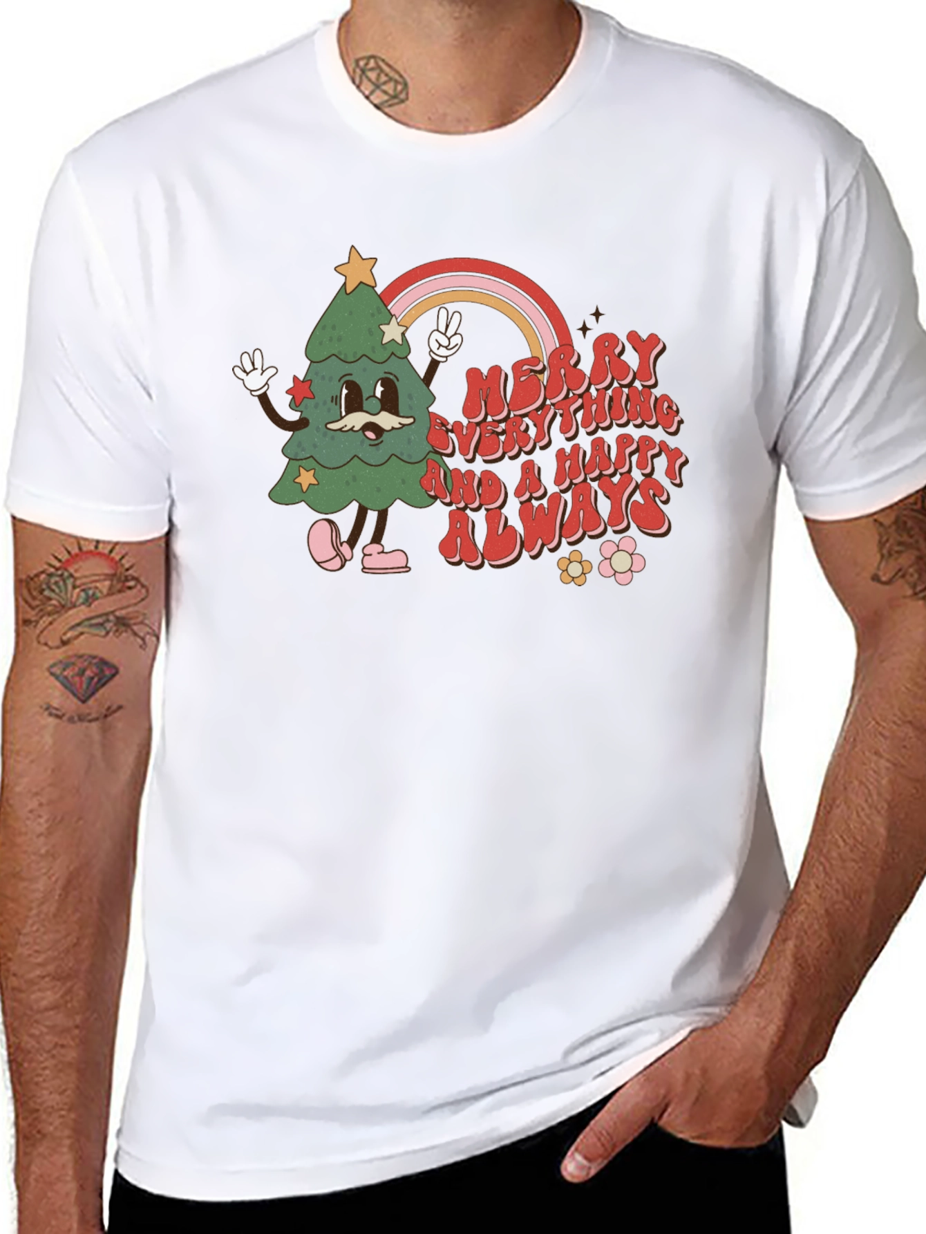 Merry Everything Christmas Tree Graphic Tee