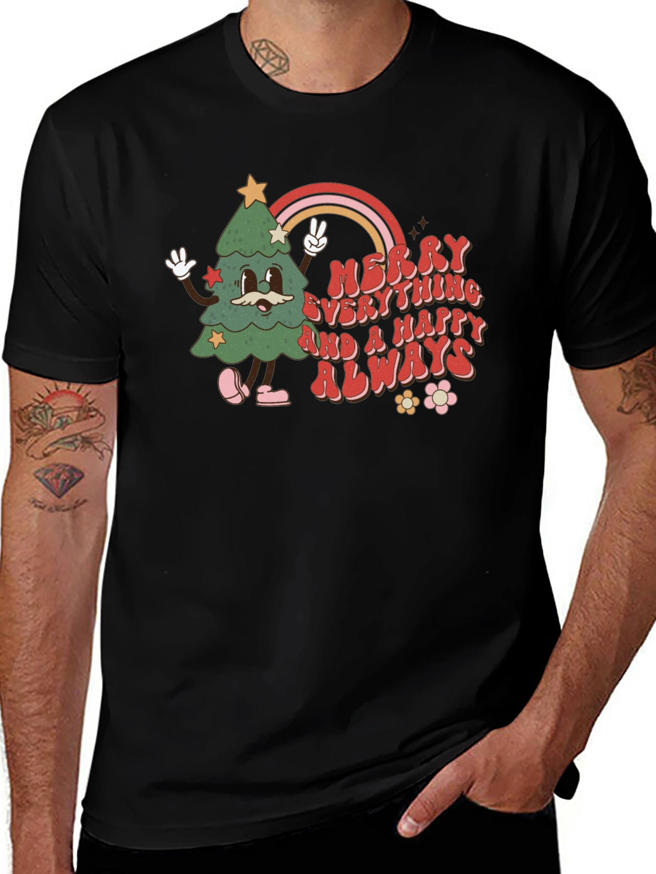 Merry Everything Christmas Tree Graphic Tee