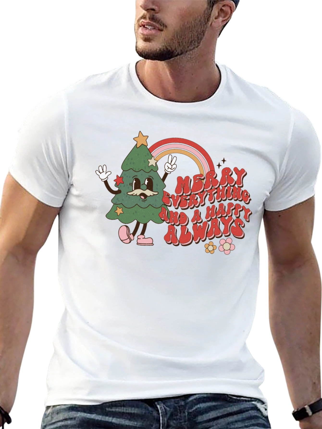 Merry Everything Christmas Tree Graphic Tee