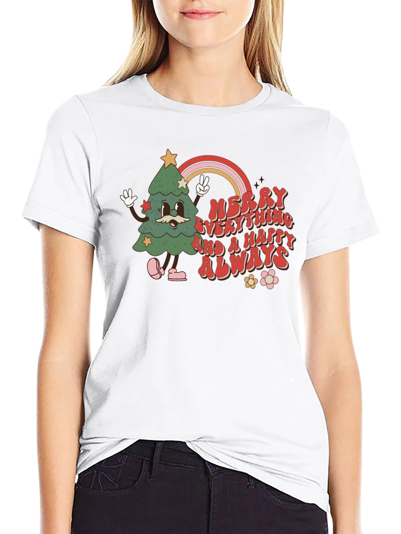 Merry Everything Christmas Tree Graphic Tee