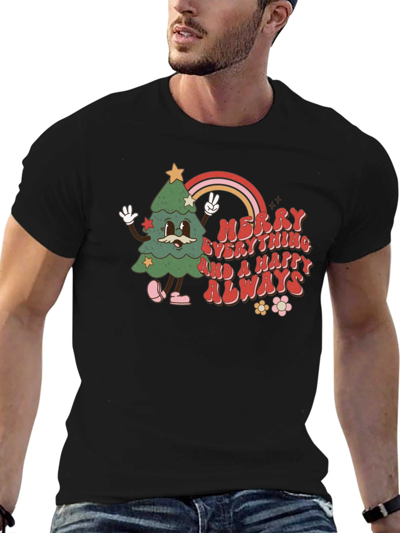 Merry Everything Christmas Tree Graphic Tee