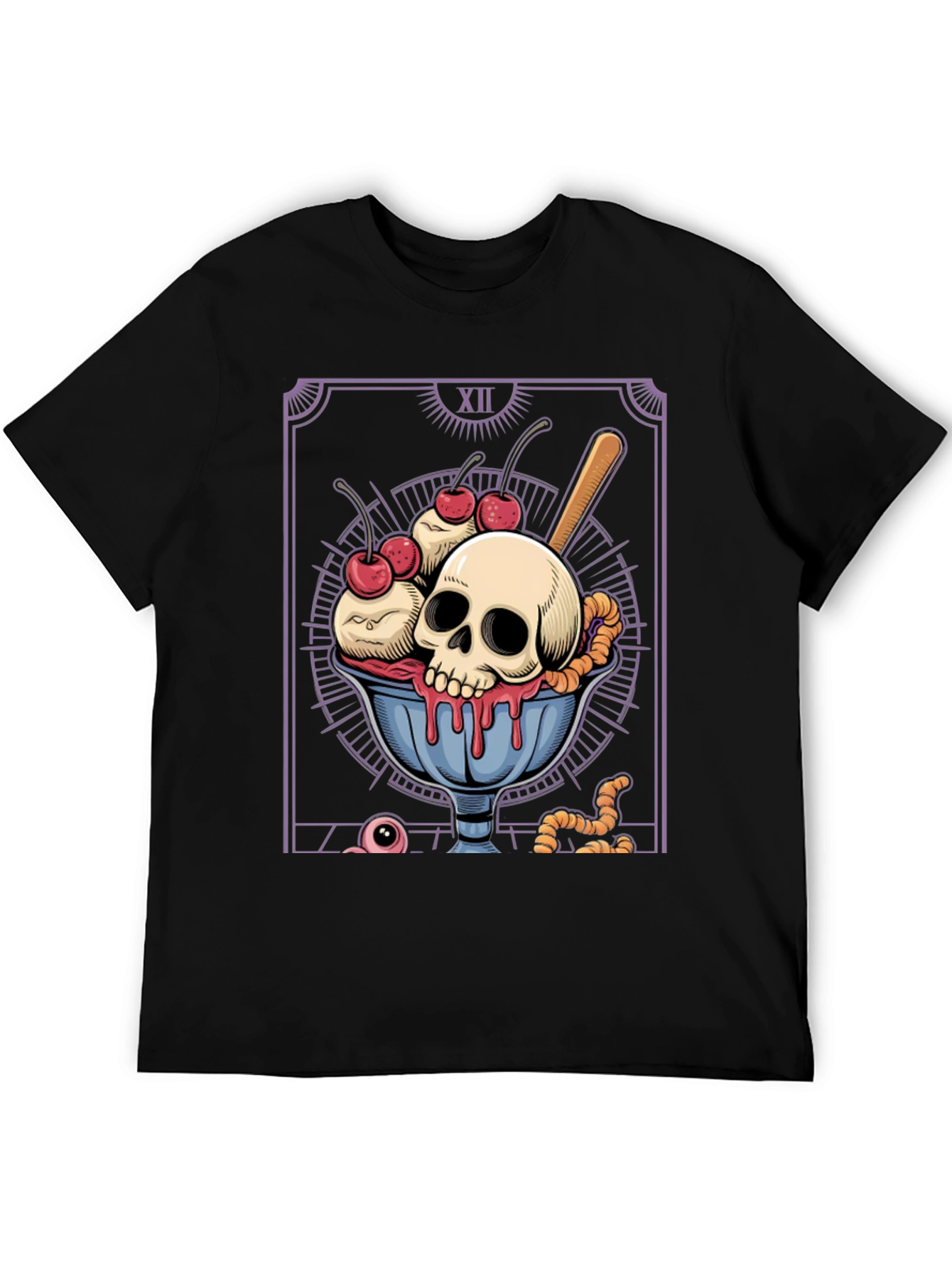 Skull Ice Cream Tarot Card T-Shirt