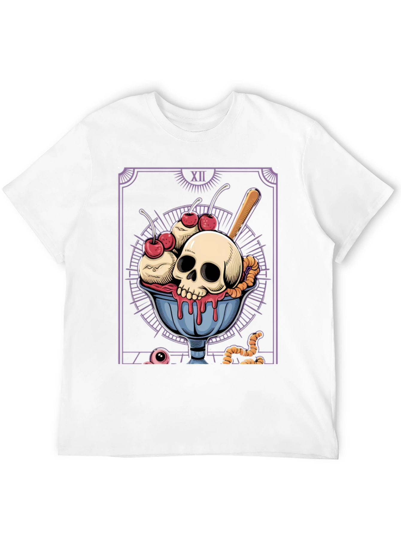 Skull Ice Cream Tarot Card T-Shirt