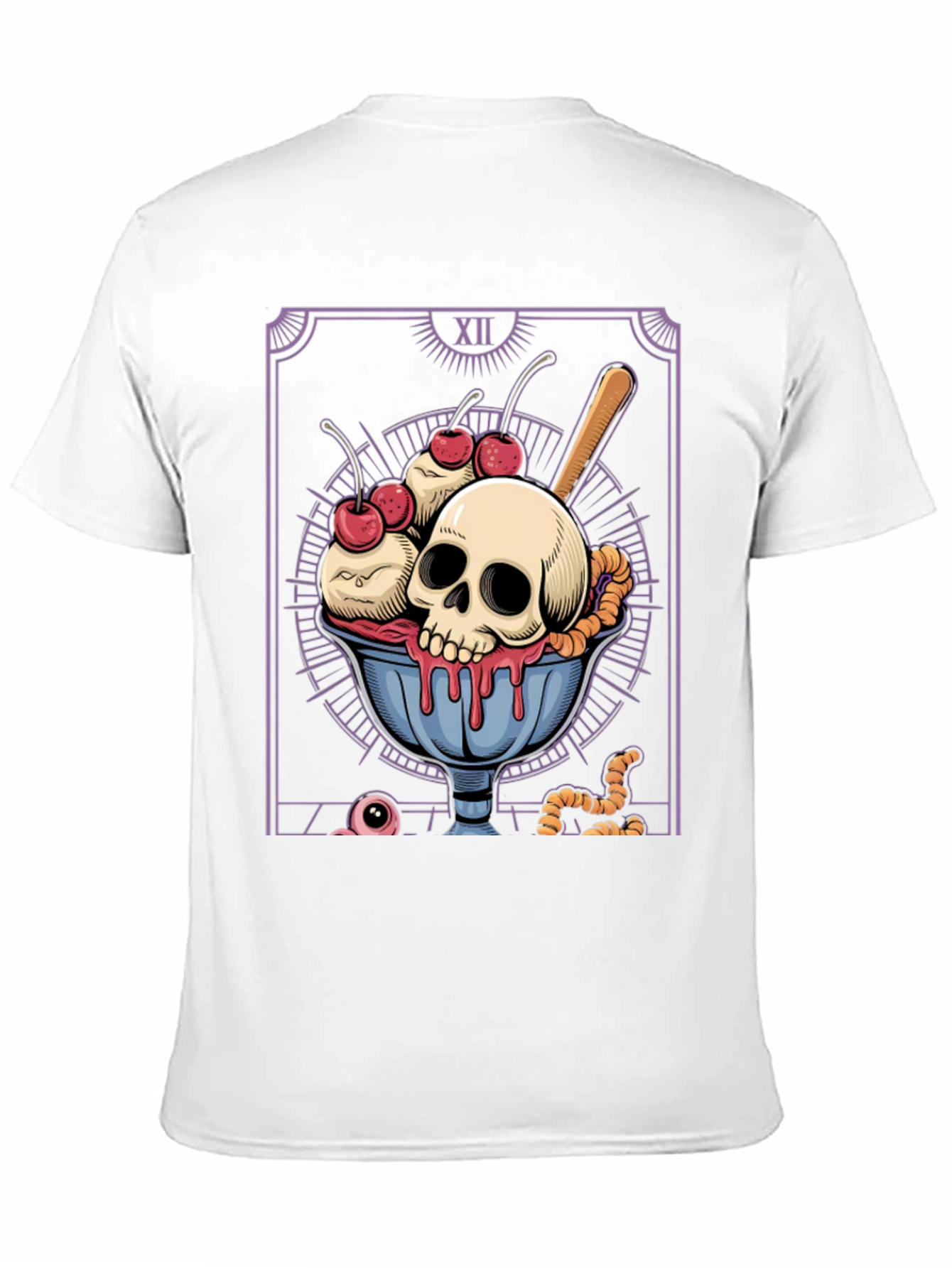 Skull Ice Cream Tarot Card T-Shirt