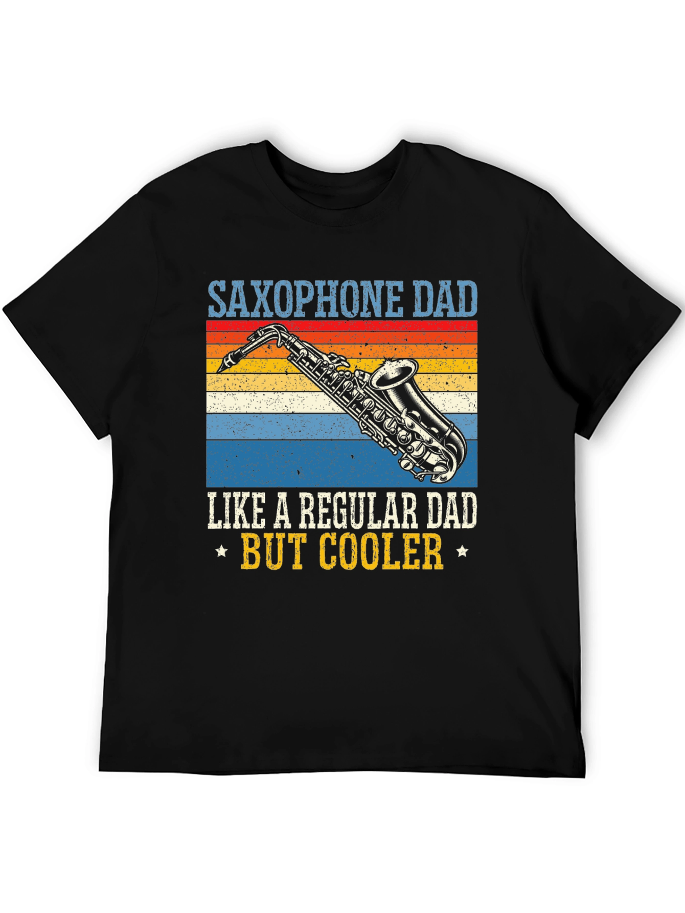 Saxophone Dad Tee - Retro Music Lover Gift