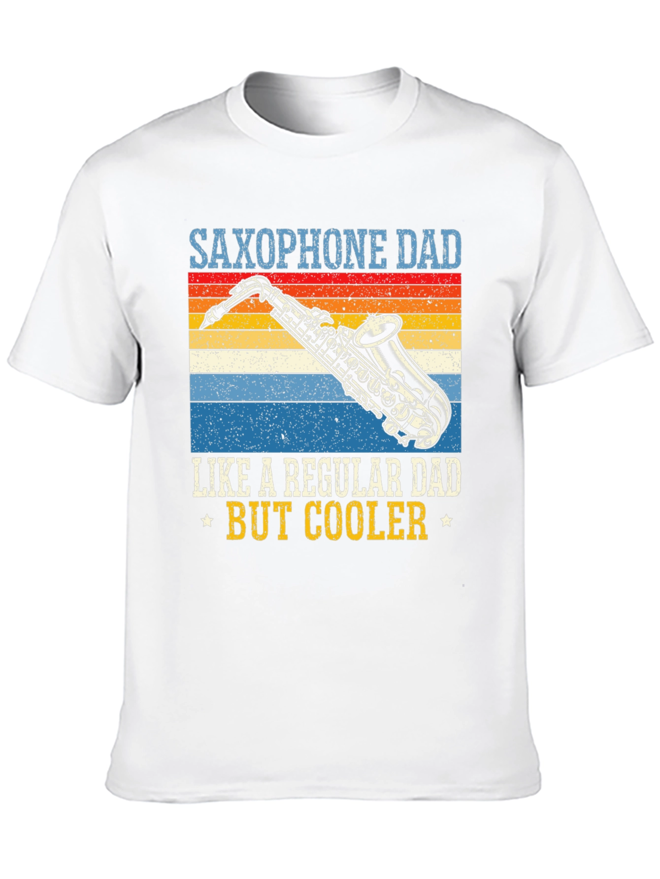 Saxophone Dad Tee - Retro Music Lover Gift