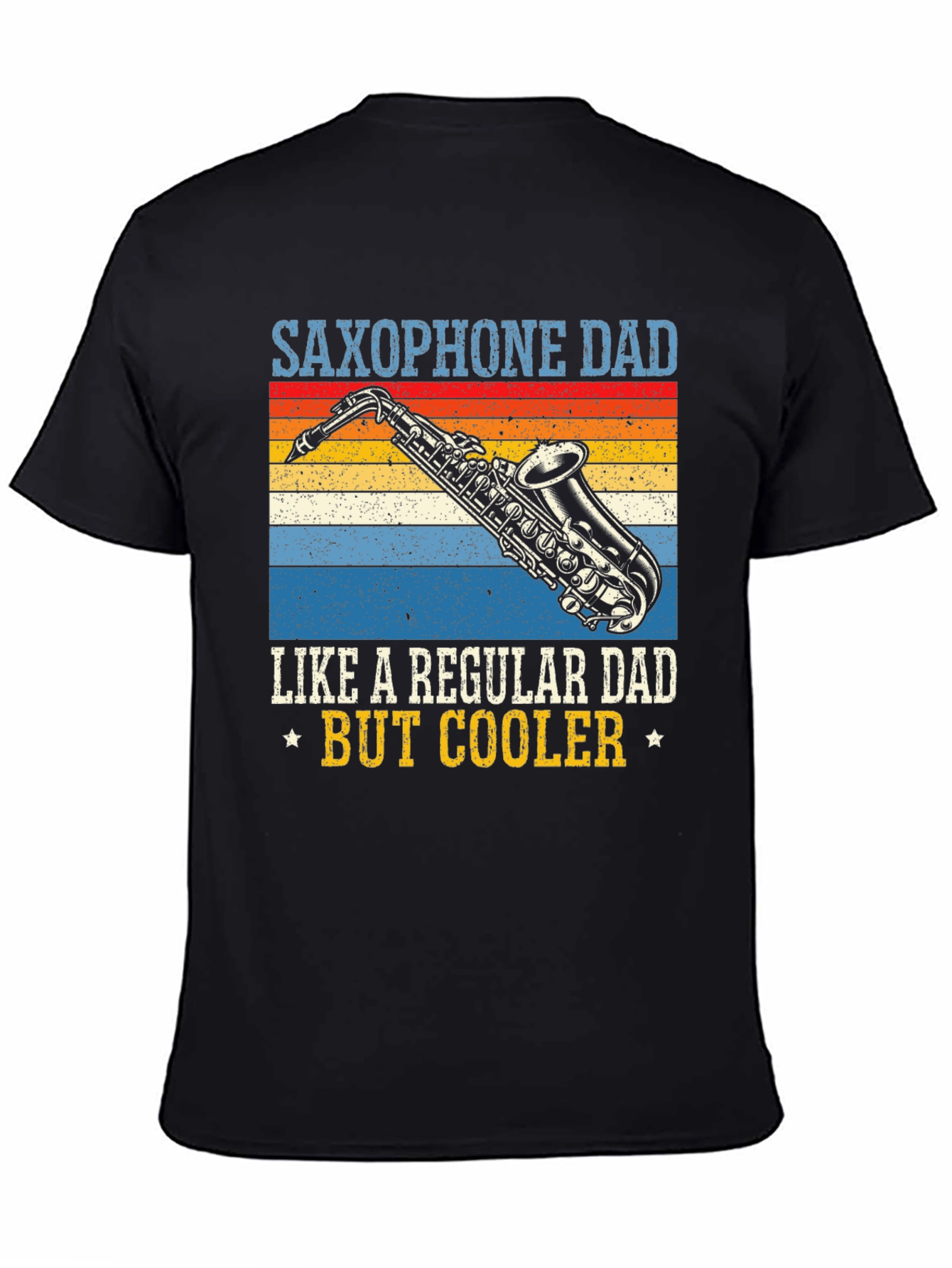 Saxophone Dad Tee - Retro Music Lover Gift