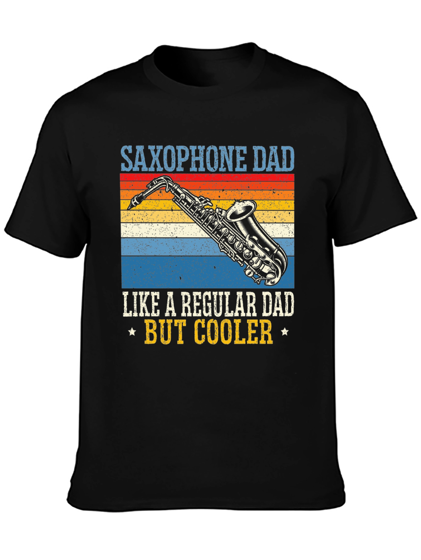 Saxophone Dad Tee - Retro Music Lover Gift