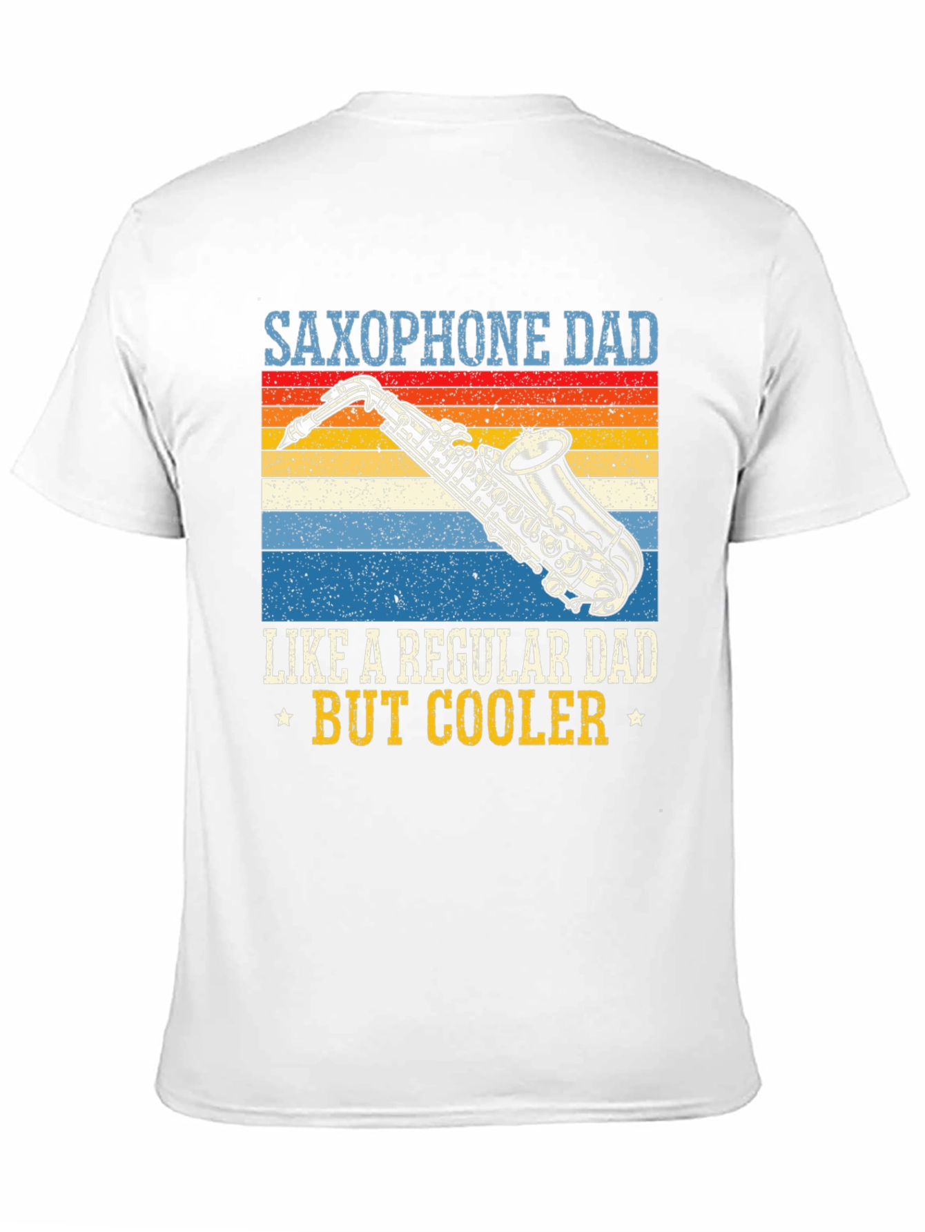 Saxophone Dad Tee - Retro Music Lover Gift