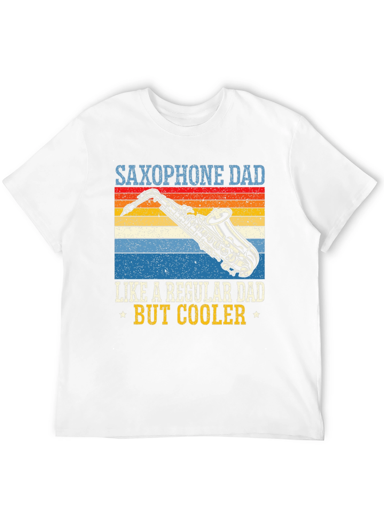Saxophone Dad Tee - Retro Music Lover Gift