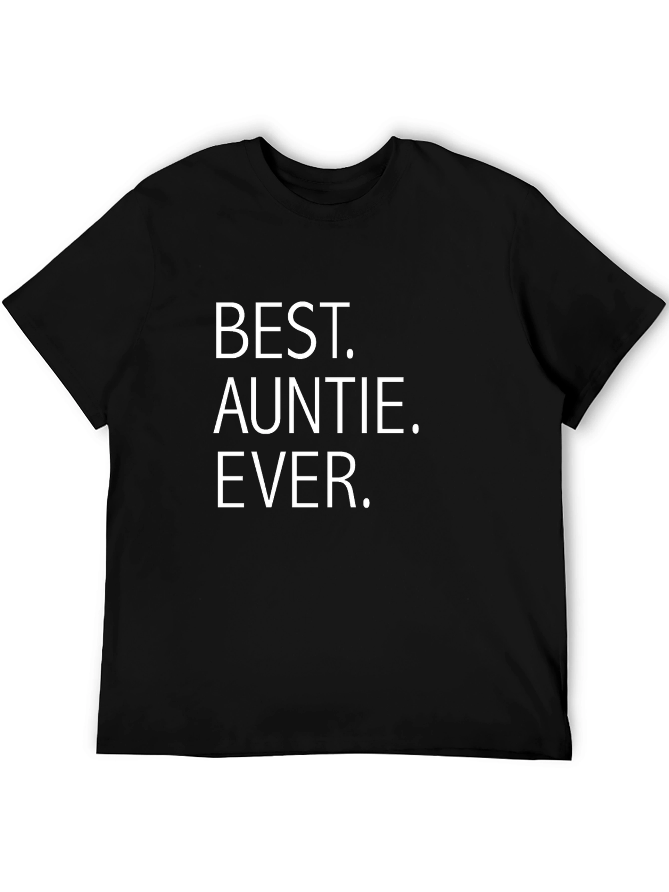 Best Auntie Ever T-Shirt - Black Crew Neck Tee