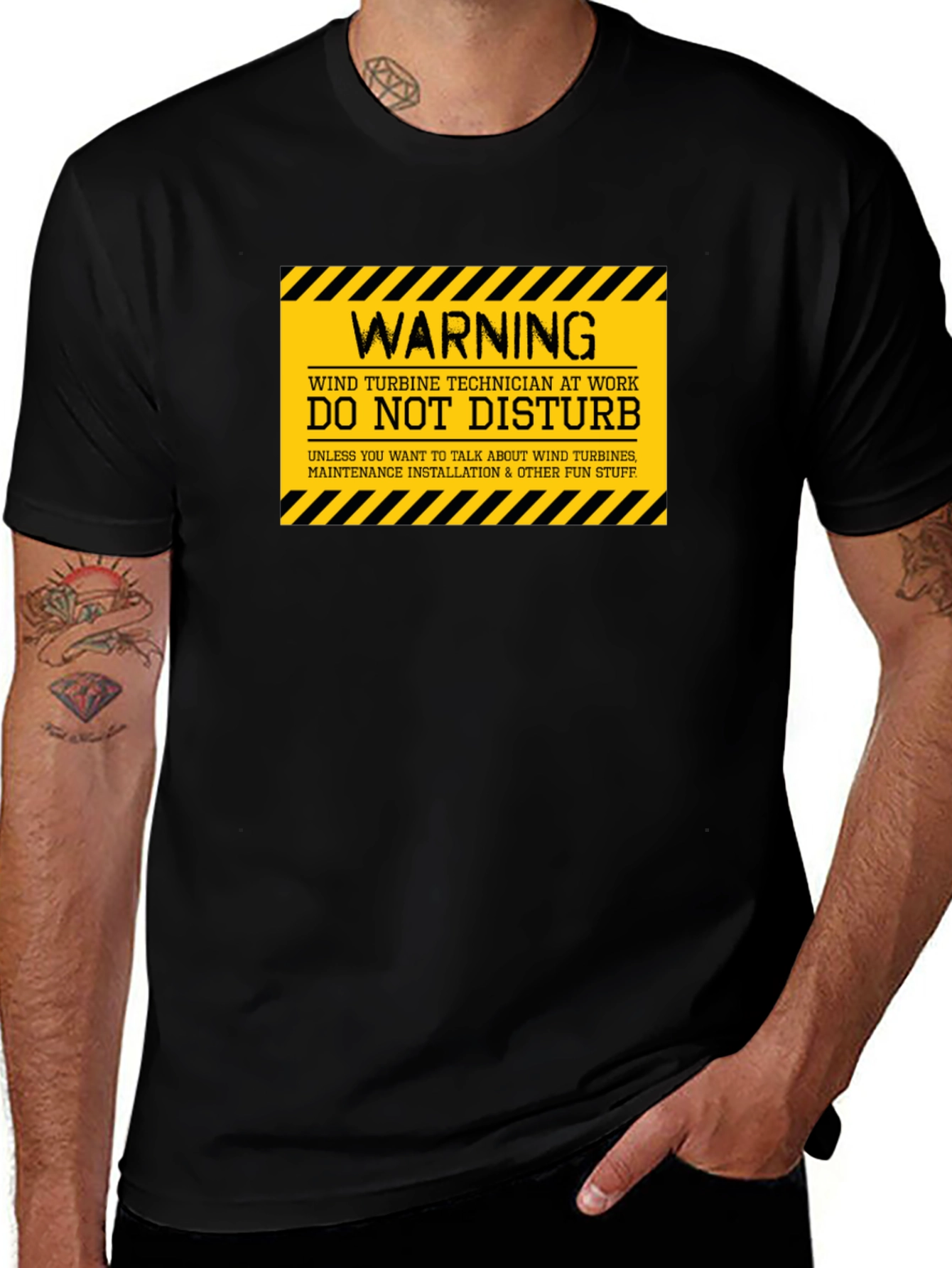 Wind Turbine Technician Warning T-Shirt