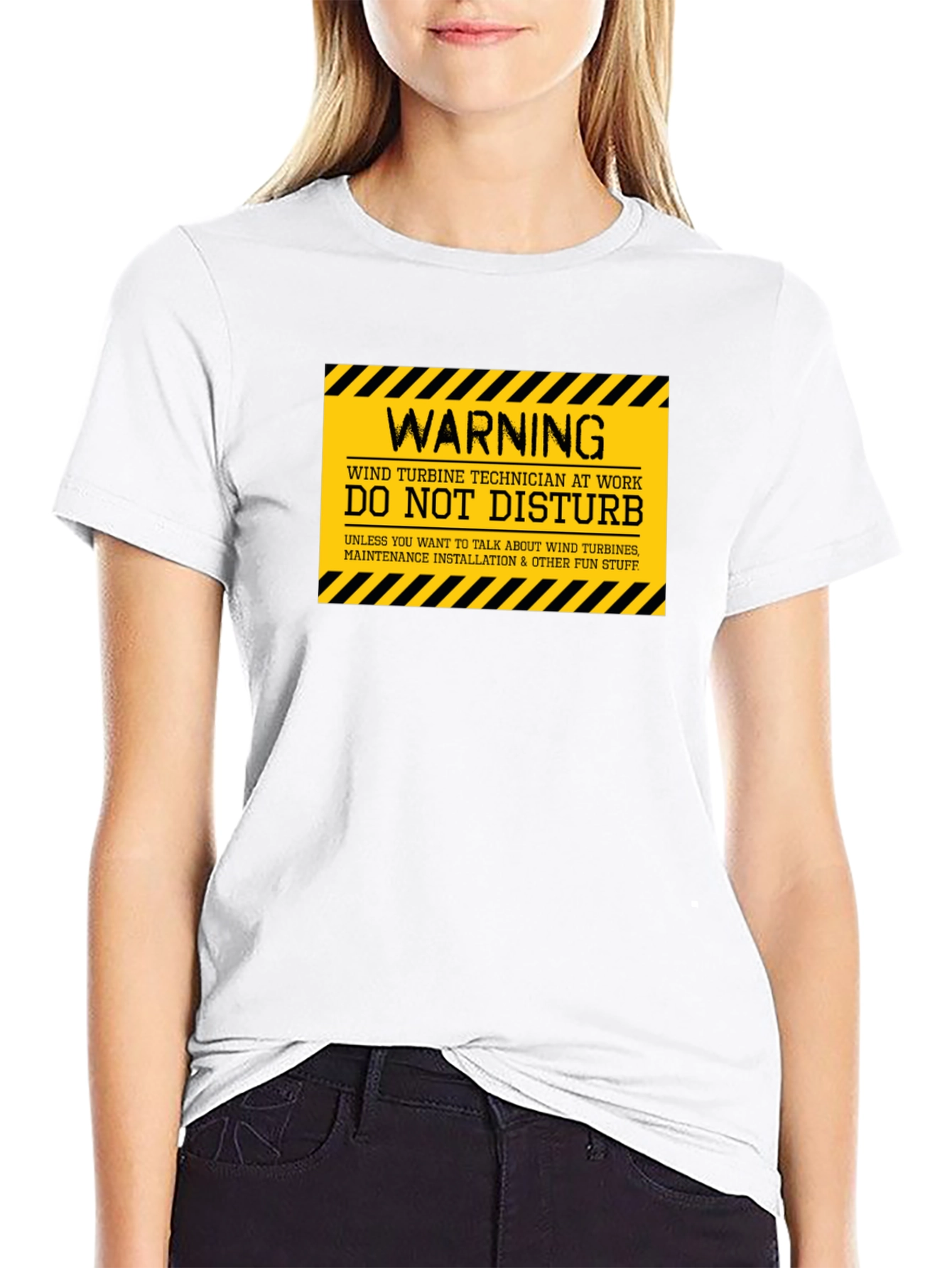 Wind Turbine Technician Warning T-Shirt