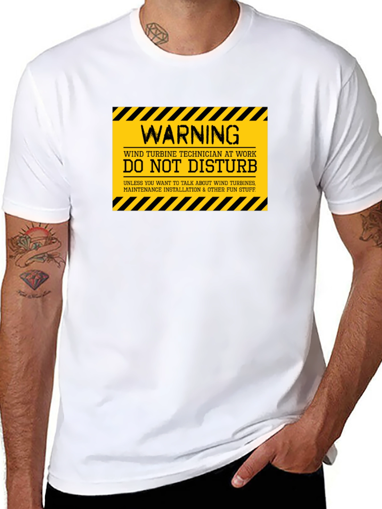 Wind Turbine Technician Warning T-Shirt
