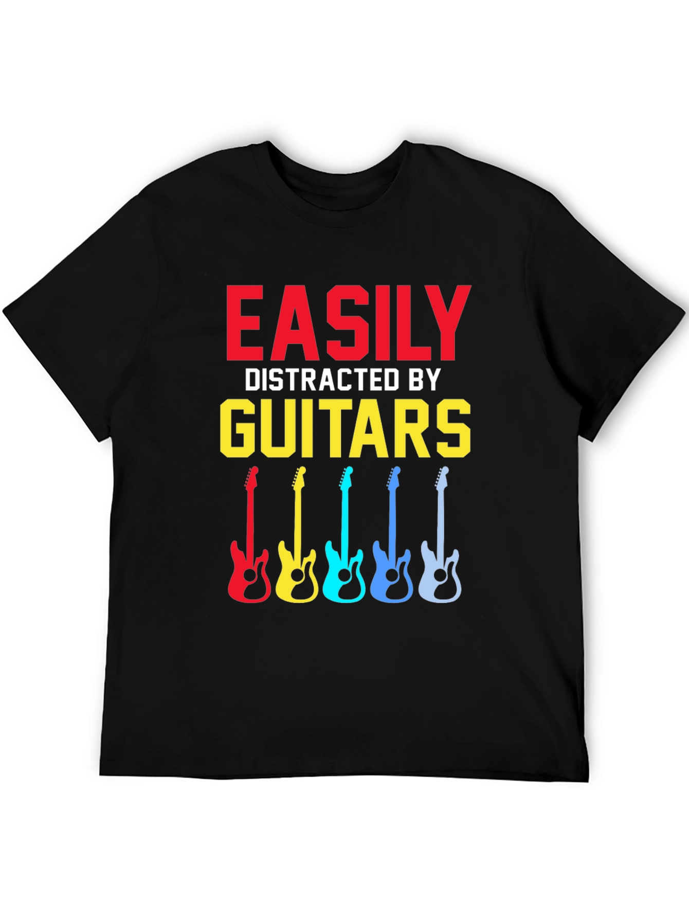 Easily Distracted By Guitars Graphic T-Shirt