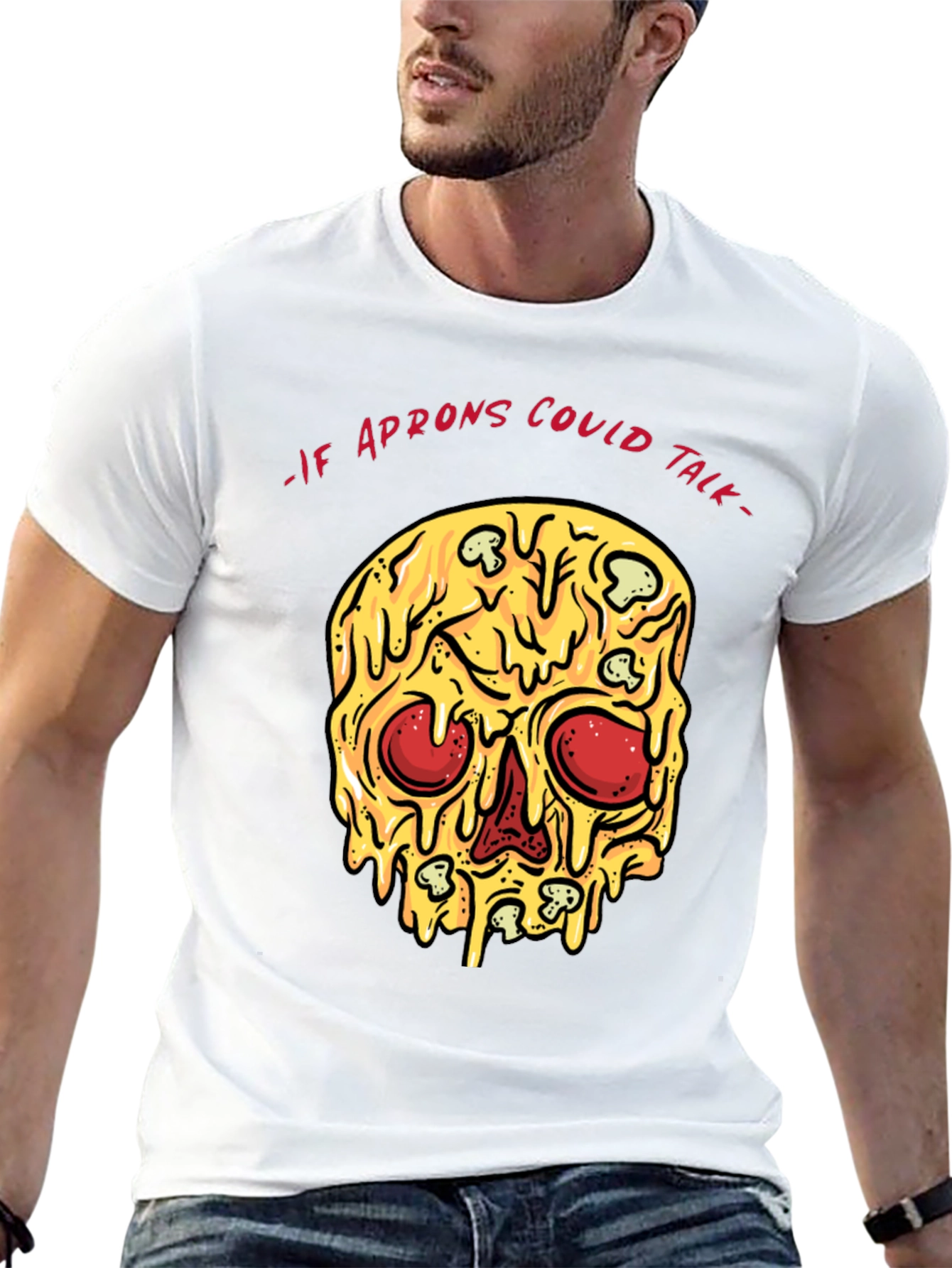 Pizza Skull T-Shirt - If Aprons Could Talk