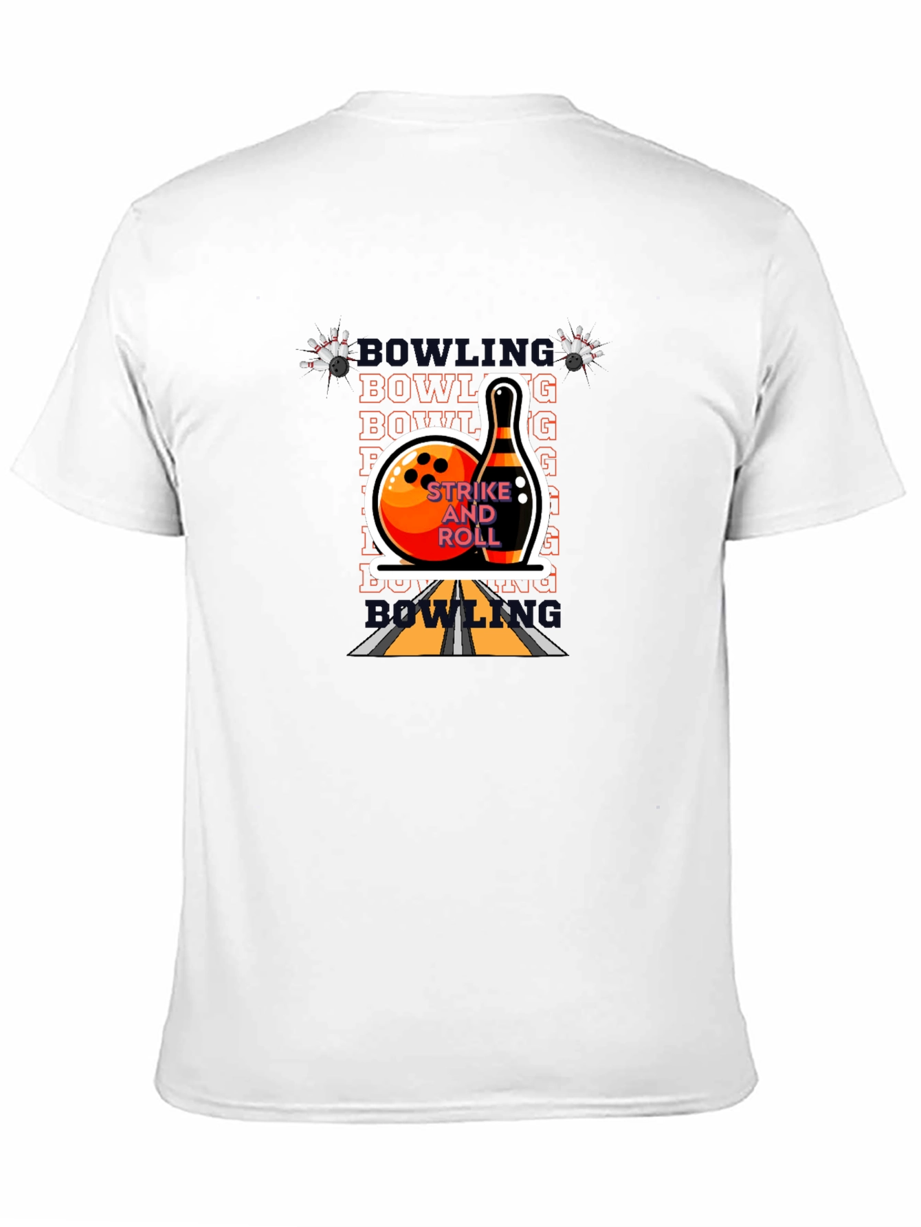 Bowling Strike and Roll Graphic Tee