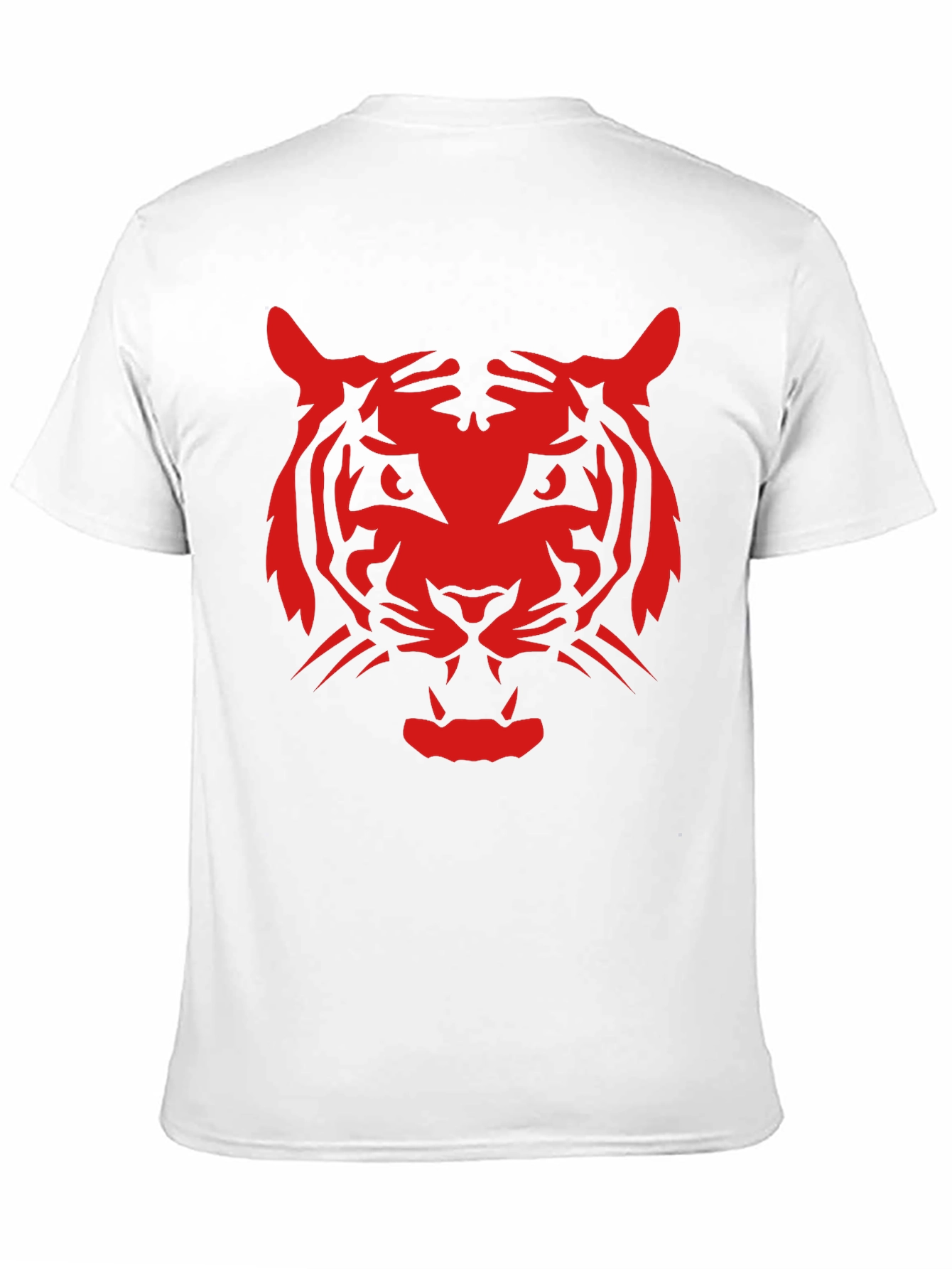 Bold Red Tiger Graphic Black T-Shirt