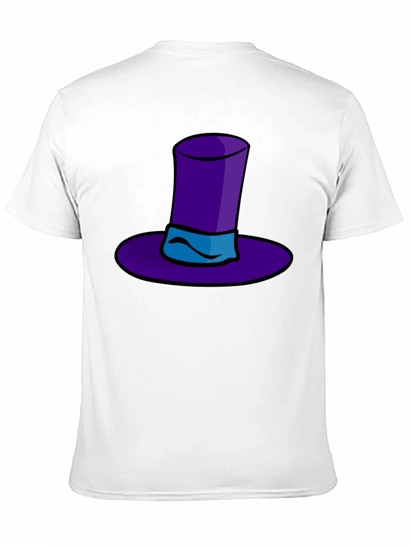Whimsical Purple Hat Graphic Tee - Quirky Style