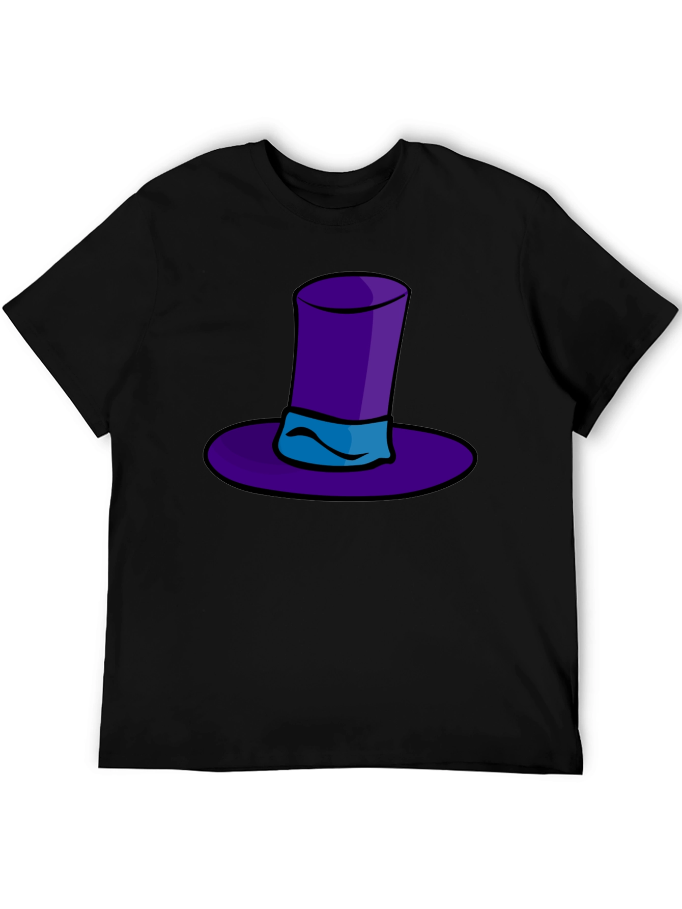 Whimsical Purple Hat Graphic Tee - Quirky Style
