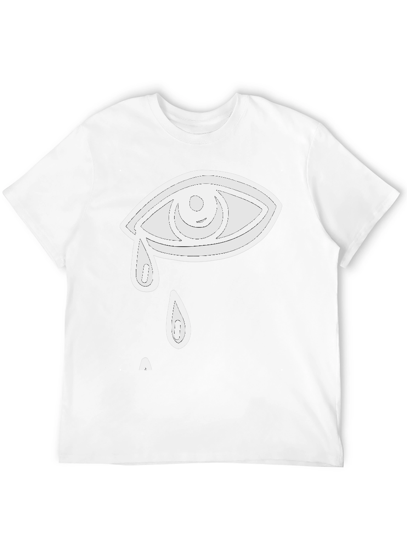 Eye Crying Graphic T-Shirt - Black