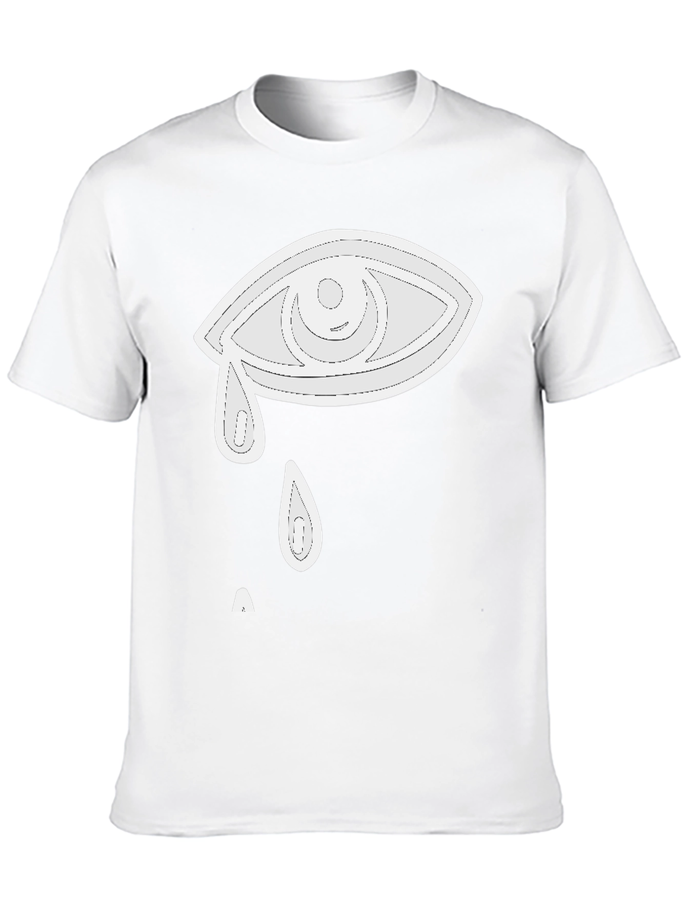 Eye Crying Graphic T-Shirt - Black