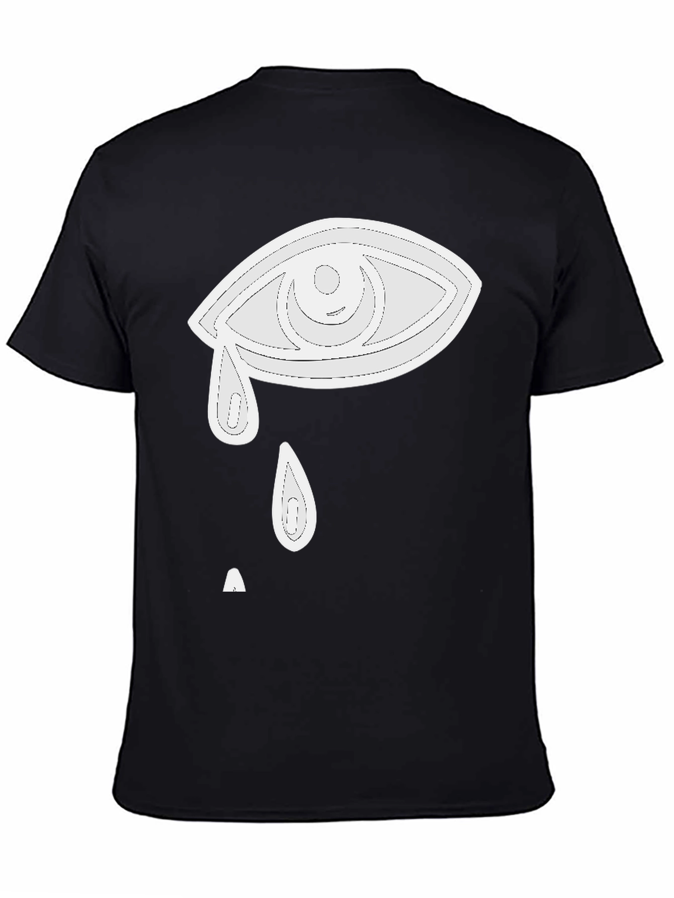 Eye Crying Graphic T-Shirt - Black