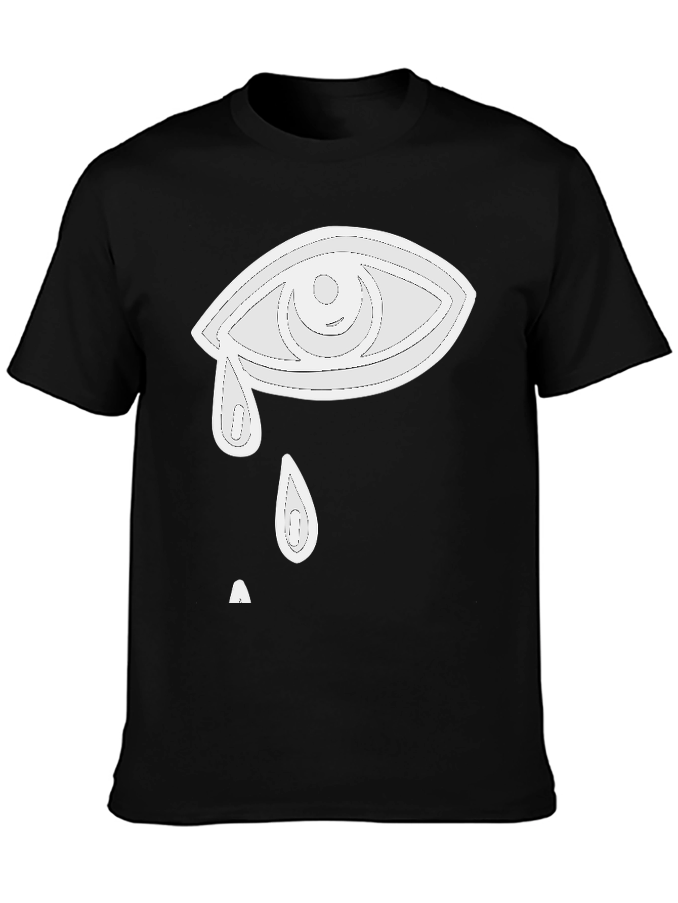 Eye Crying Graphic T-Shirt - Black