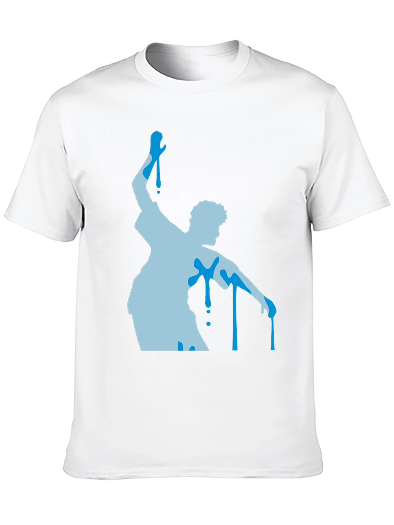 Abstract Dancer Graphic Tee - Black Cotton T-Shirt
