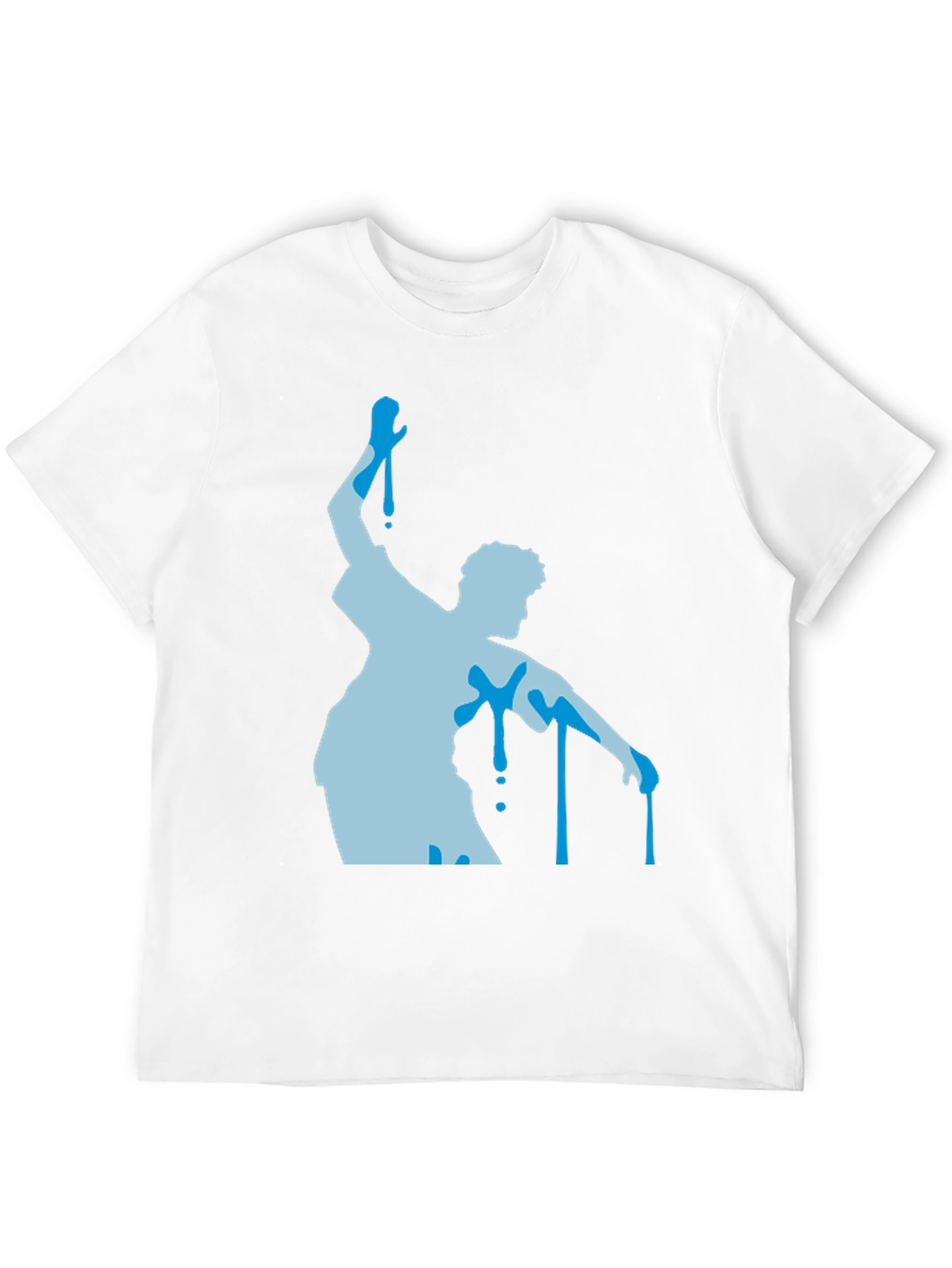 Abstract Dancer Graphic Tee - Black Cotton T-Shirt