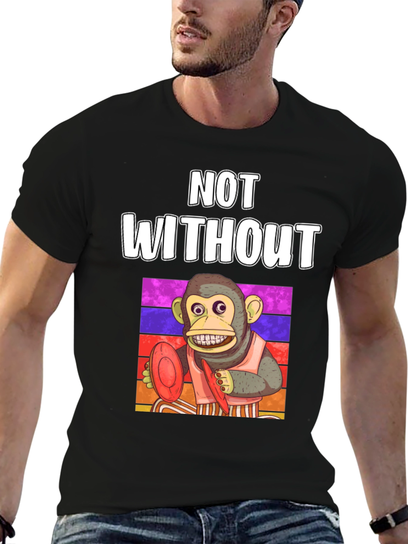 Monkey Frisbee T-Shirt - Not Without My Disc!