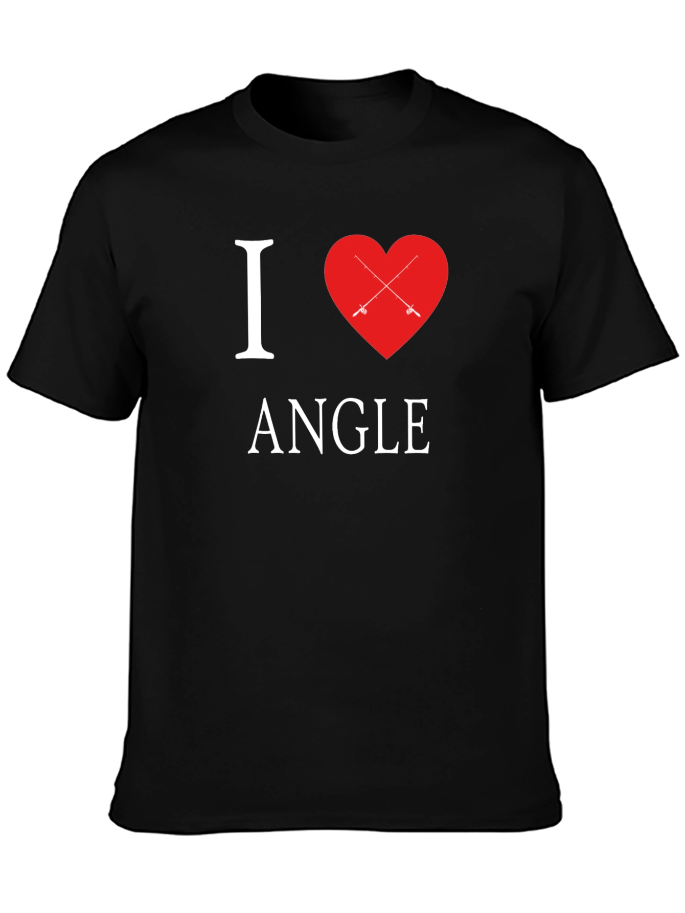 I Heart Angle Fishing T-Shirt Angler Gift