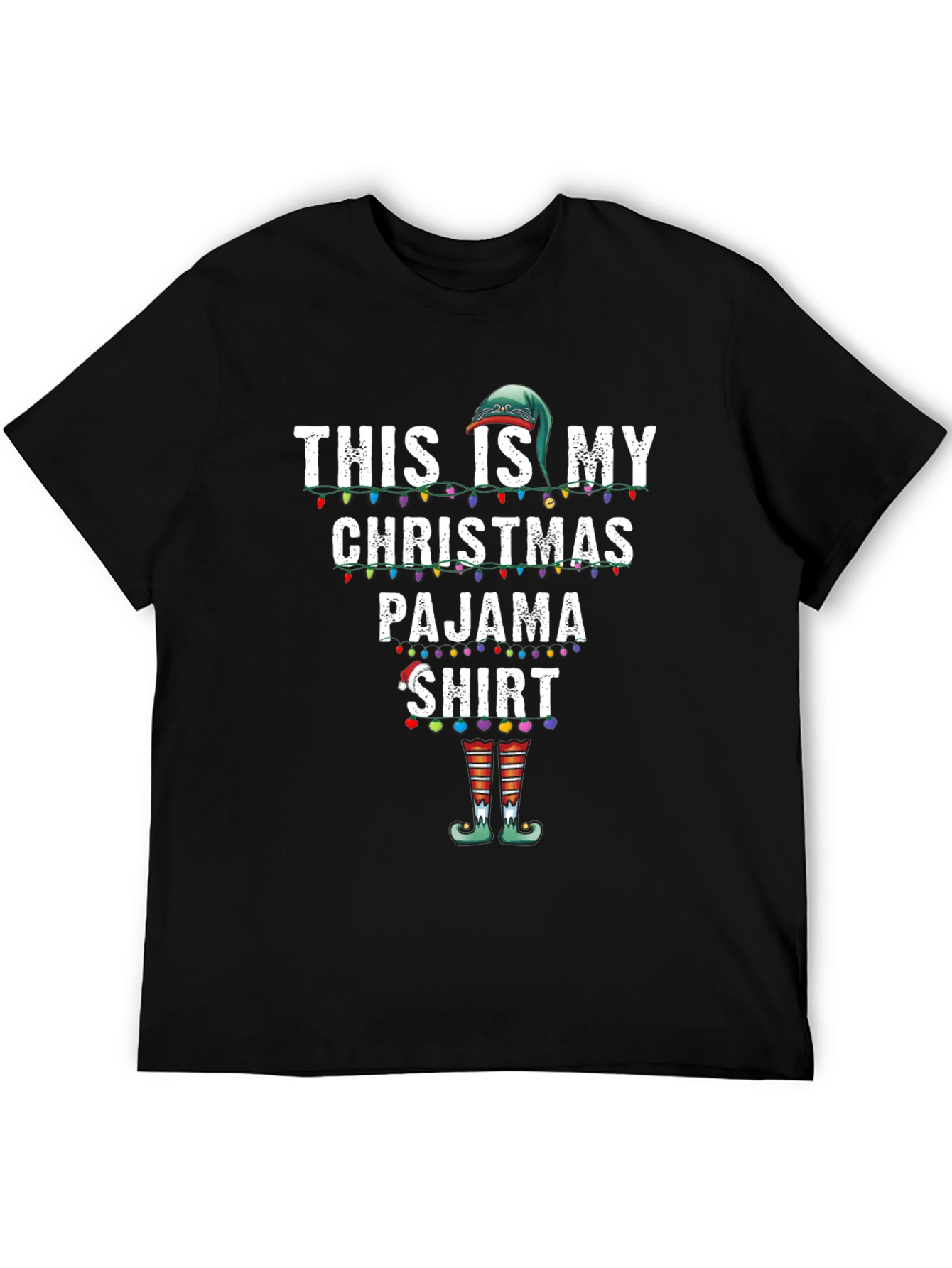 Christmas Pajama T-Shirt Elf Holiday