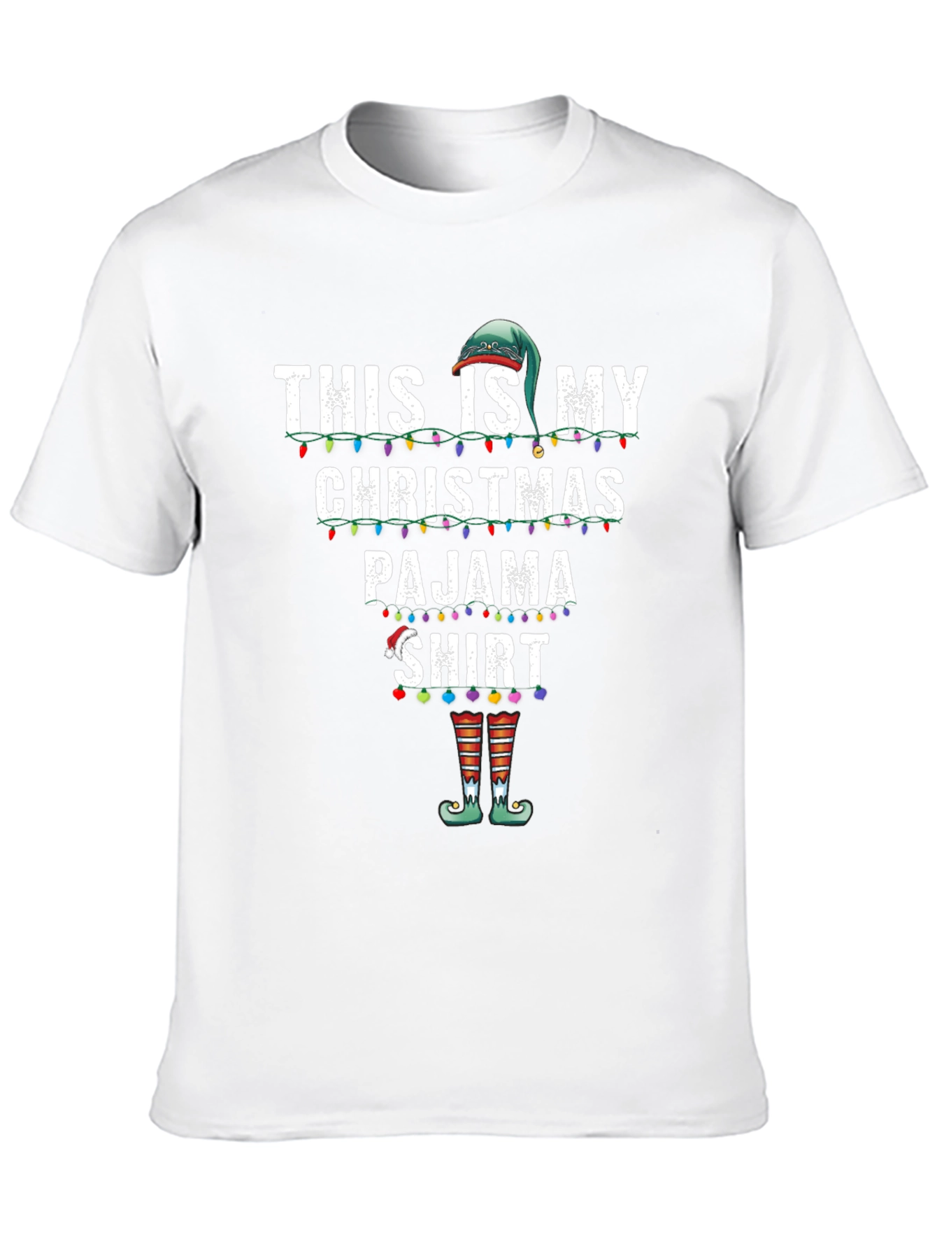 Christmas Pajama T-Shirt Elf Holiday