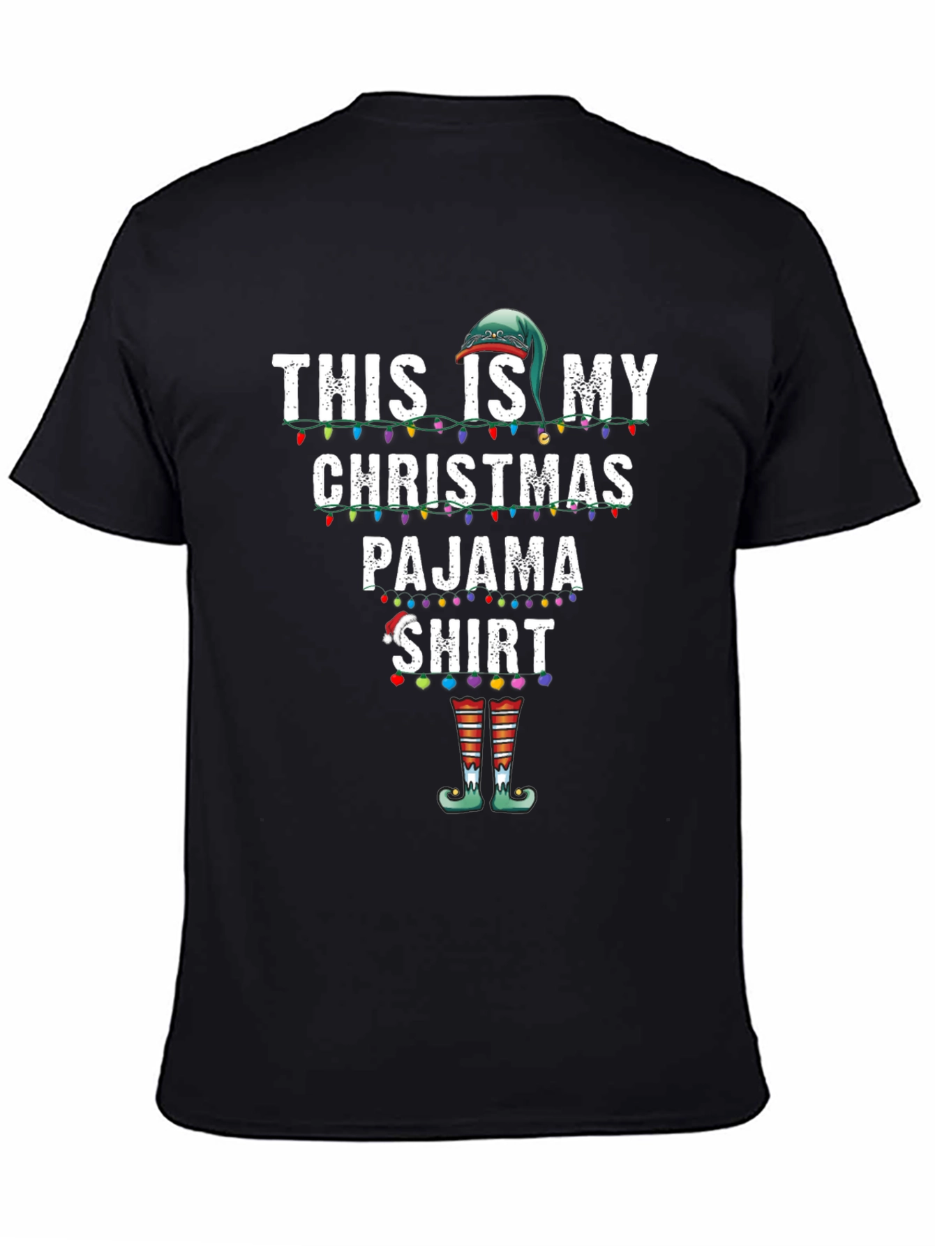 Christmas Pajama T-Shirt Elf Holiday