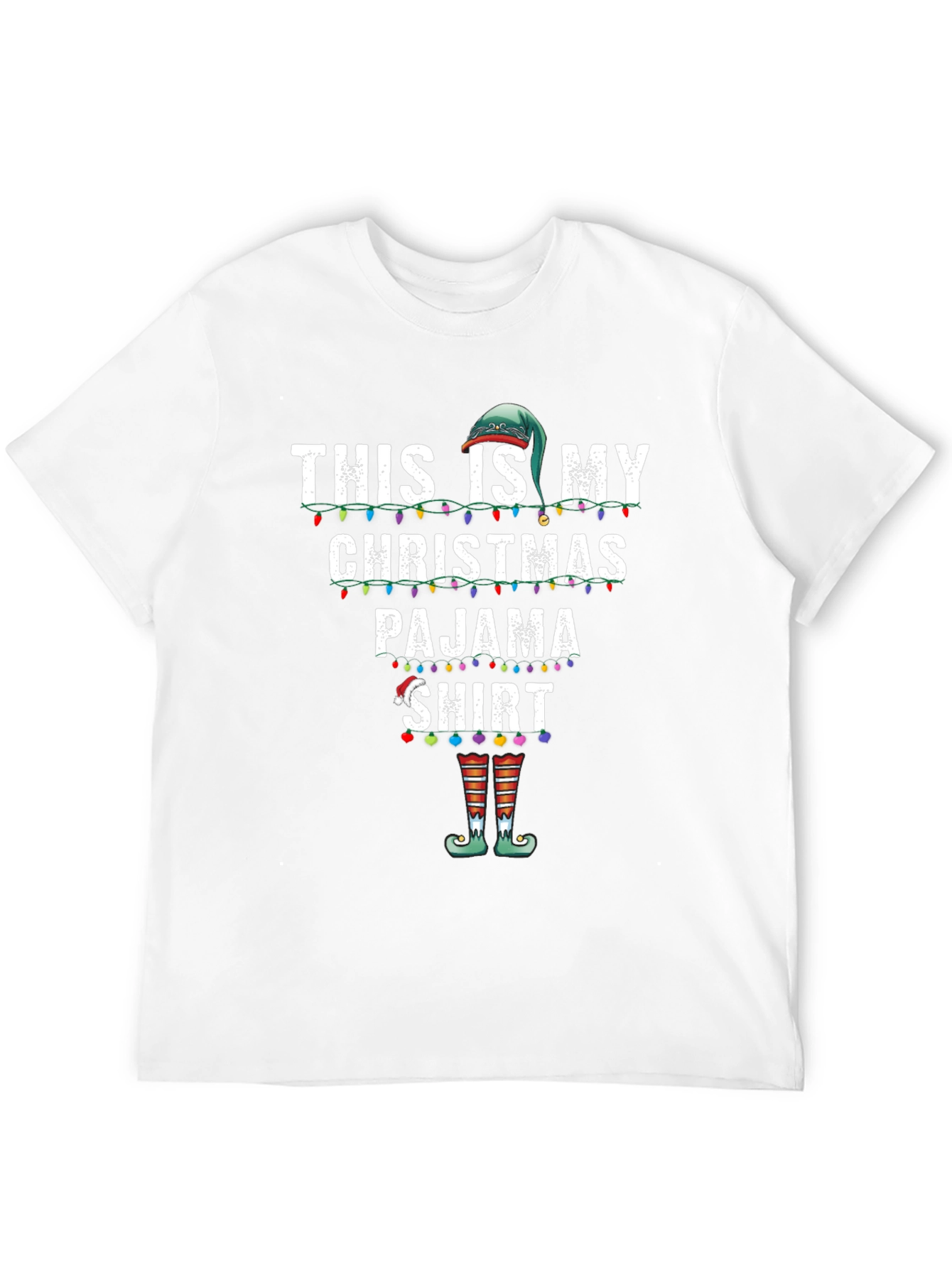 Christmas Pajama T-Shirt Elf Holiday