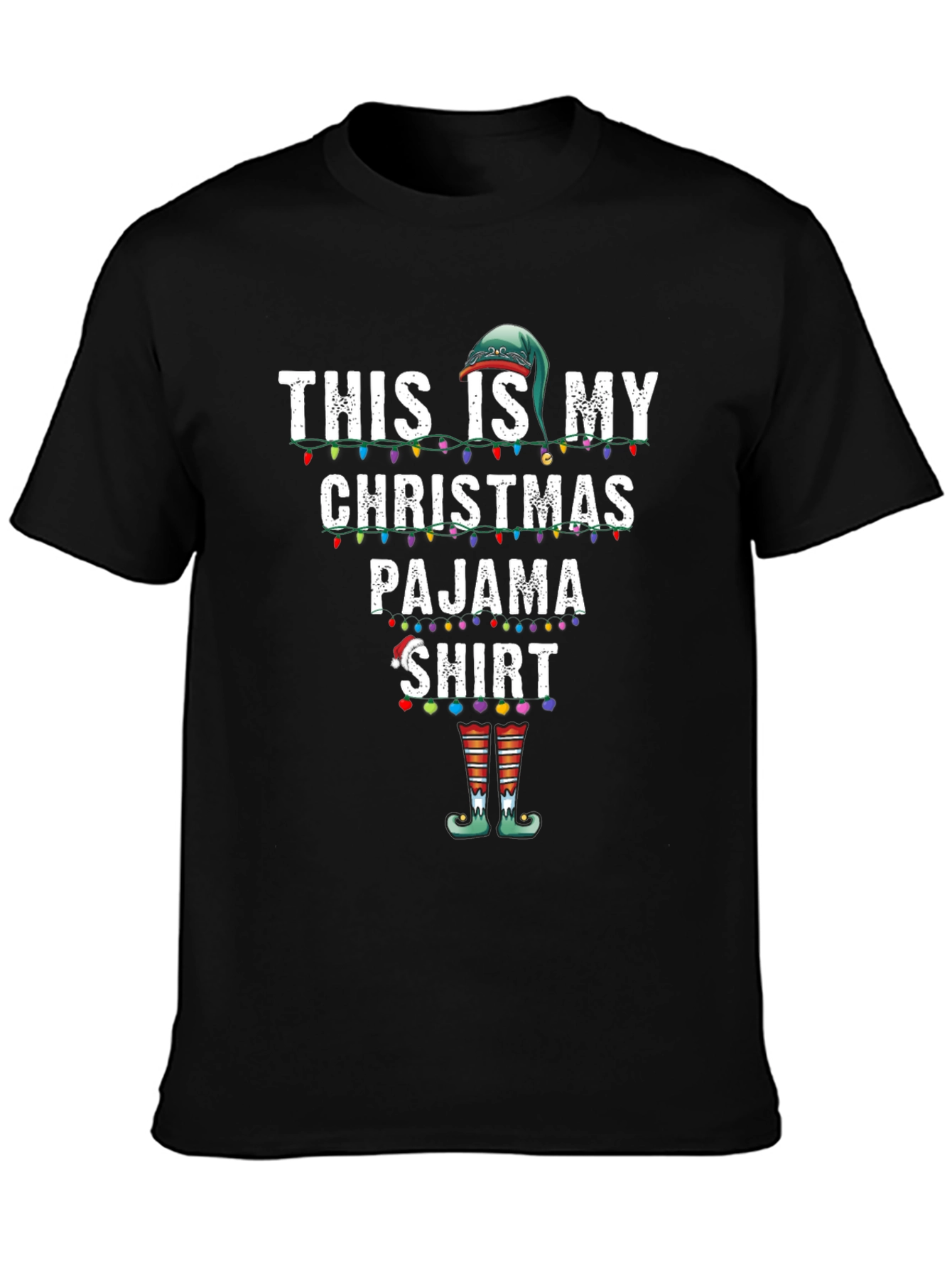 Christmas Pajama T-Shirt Elf Holiday