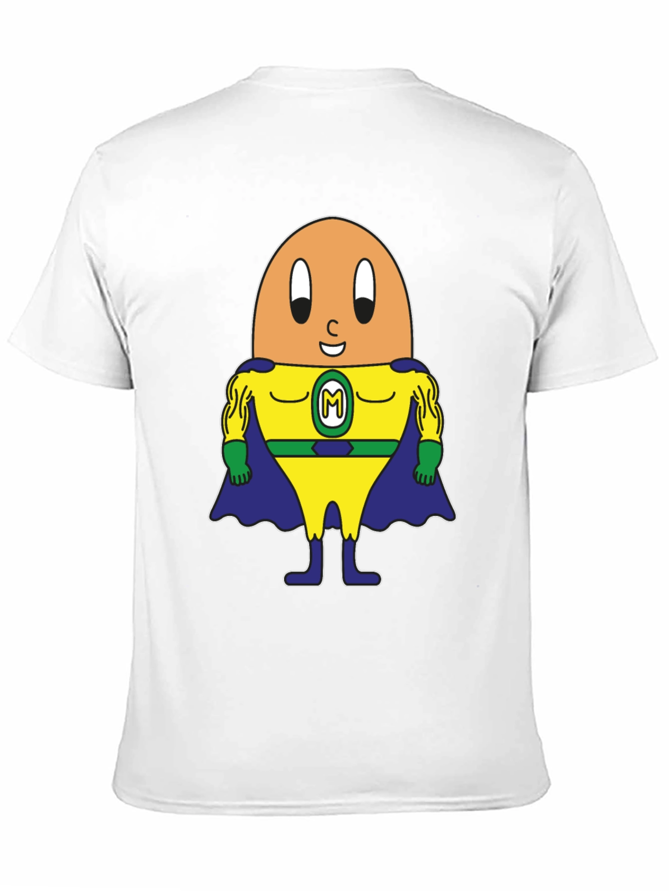 Funny Egg Superhero Black T-Shirt