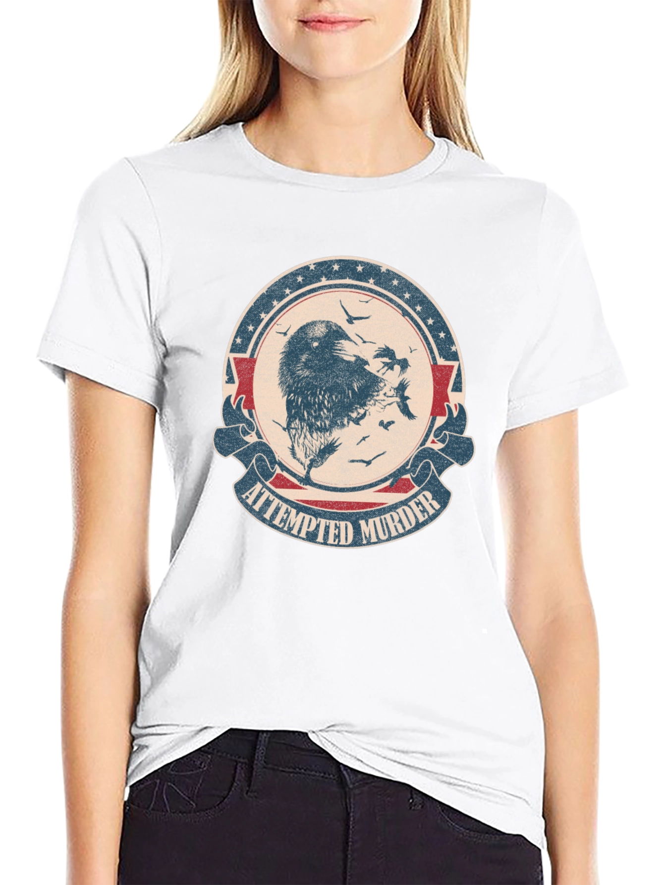 Attempted Murder Raven Graphic T-Shirt
