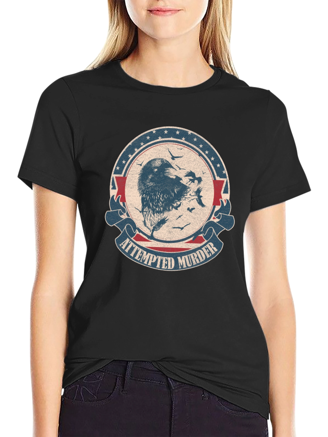Attempted Murder Raven Graphic T-Shirt
