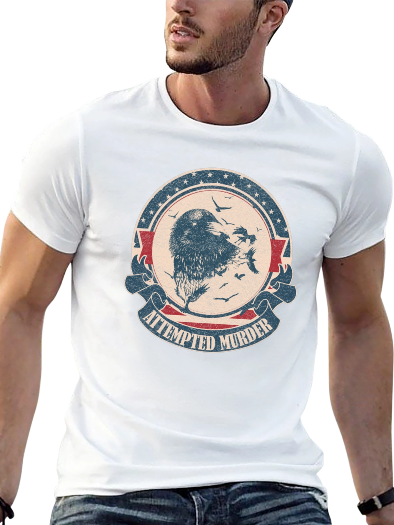 Attempted Murder Raven Graphic T-Shirt