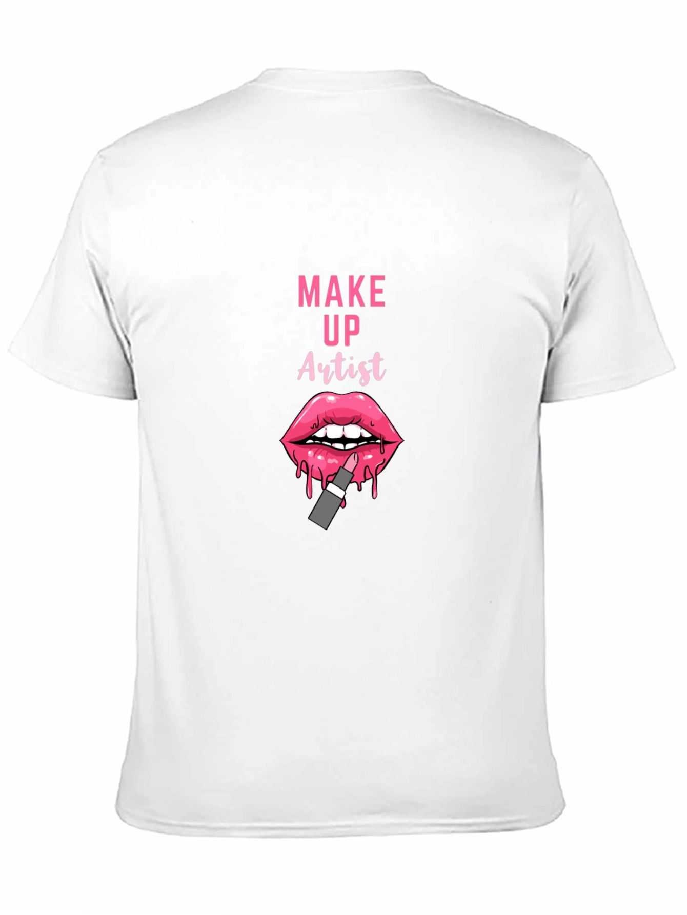 Makeup Artist T-Shirt - Pink Lips Design