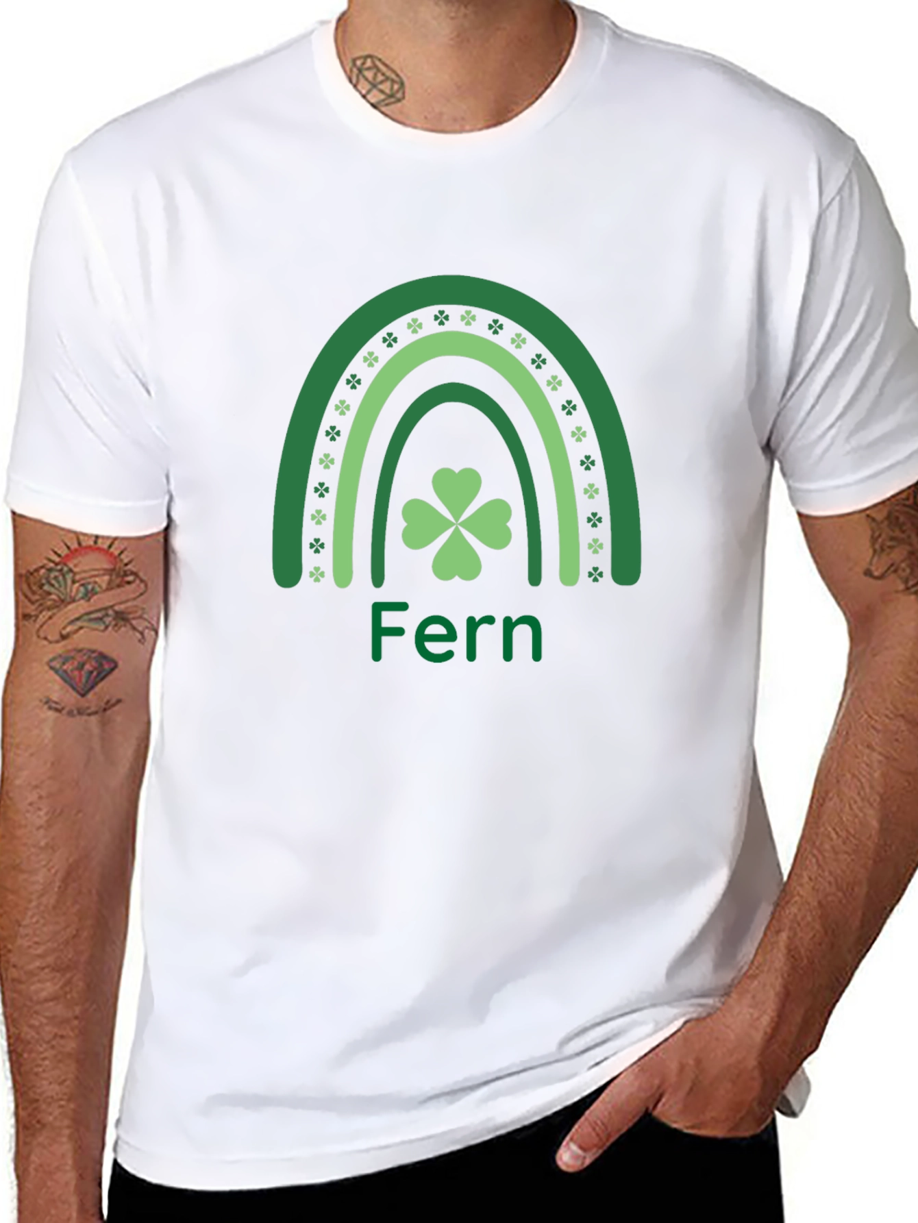 Fern St. Patricks Day Rainbow Shamrock T-Shirt