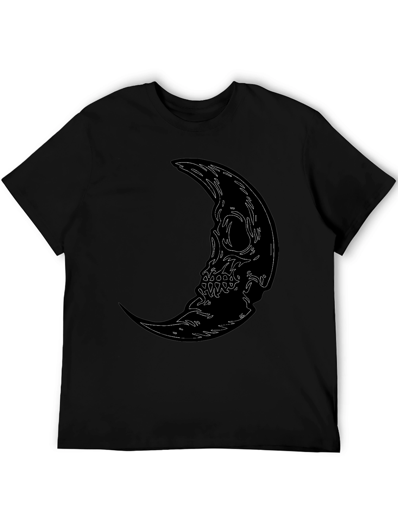 Skull Moon Graphic Tee - Mens Black T-Shirt