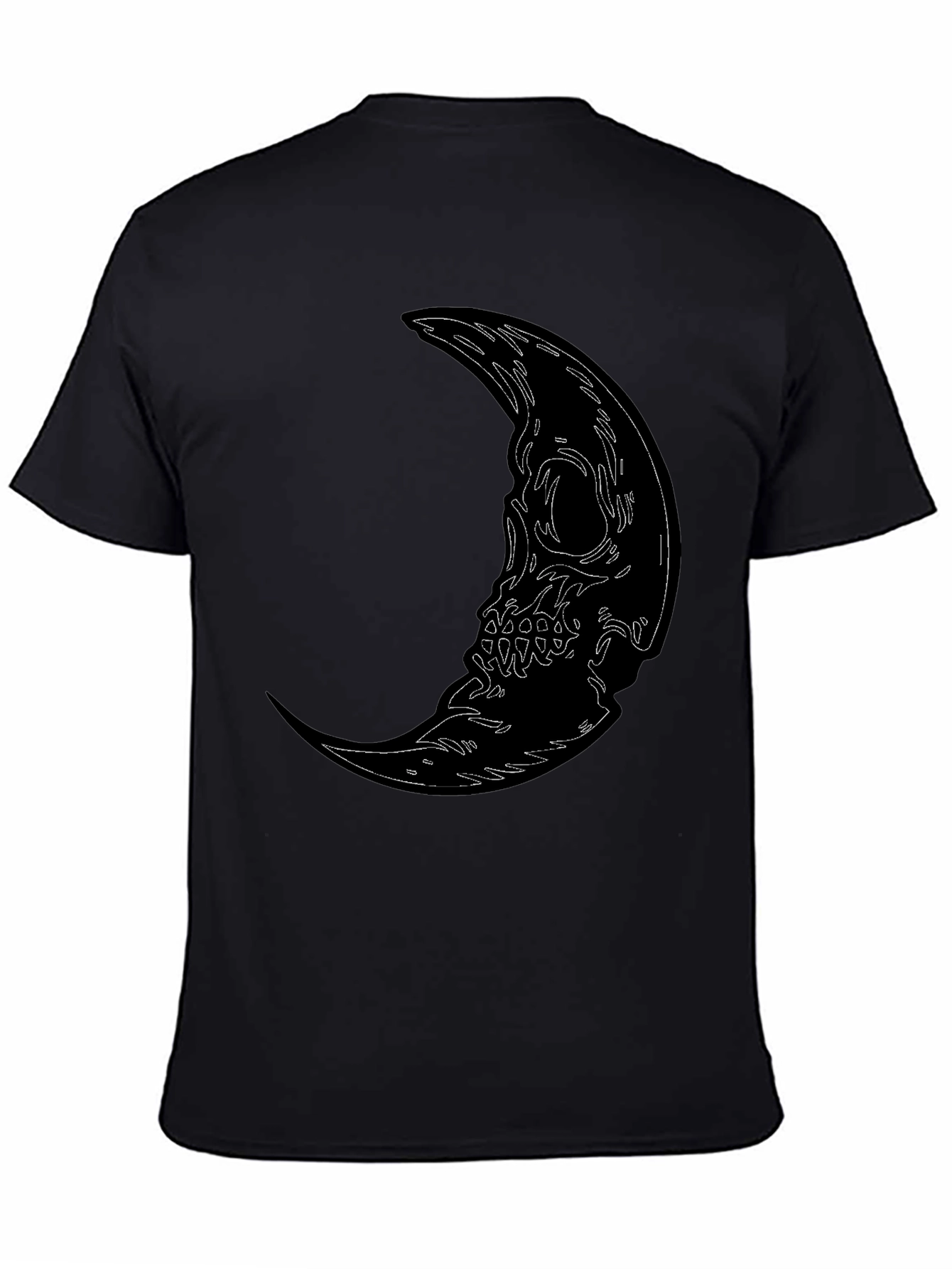 Skull Moon Graphic Tee - Mens Black T-Shirt