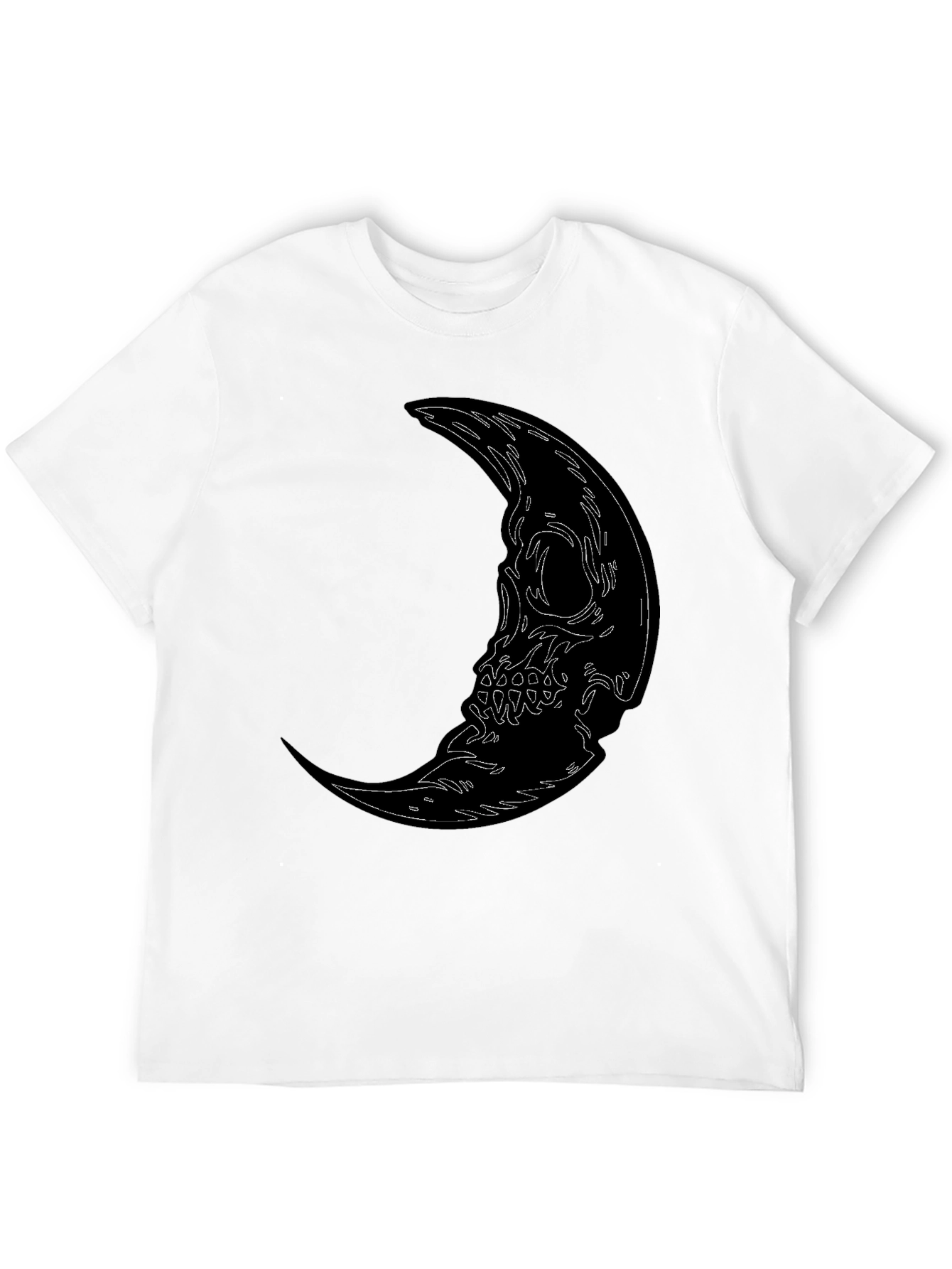 Skull Moon Graphic Tee - Mens Black T-Shirt
