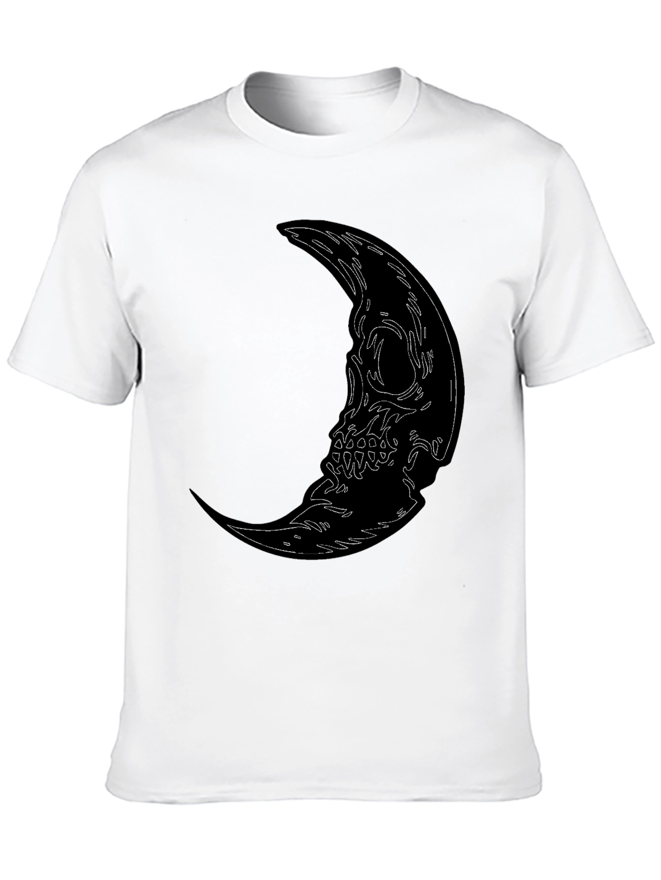 Skull Moon Graphic Tee - Mens Black T-Shirt