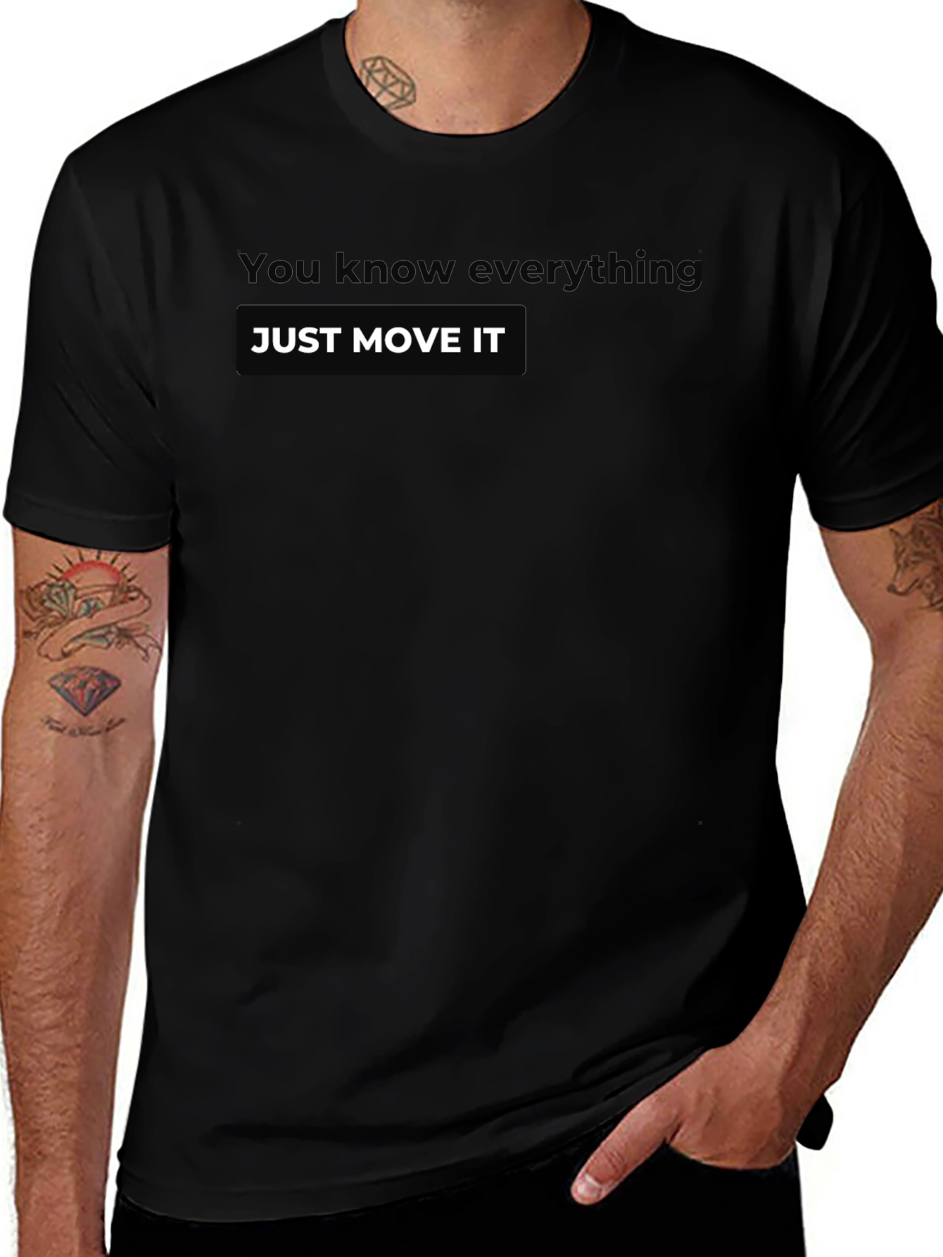 Just Move It Black T-Shirt