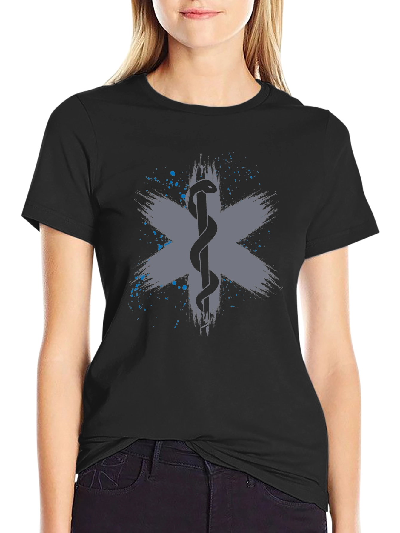 Star of Life Snake Emblem Tee